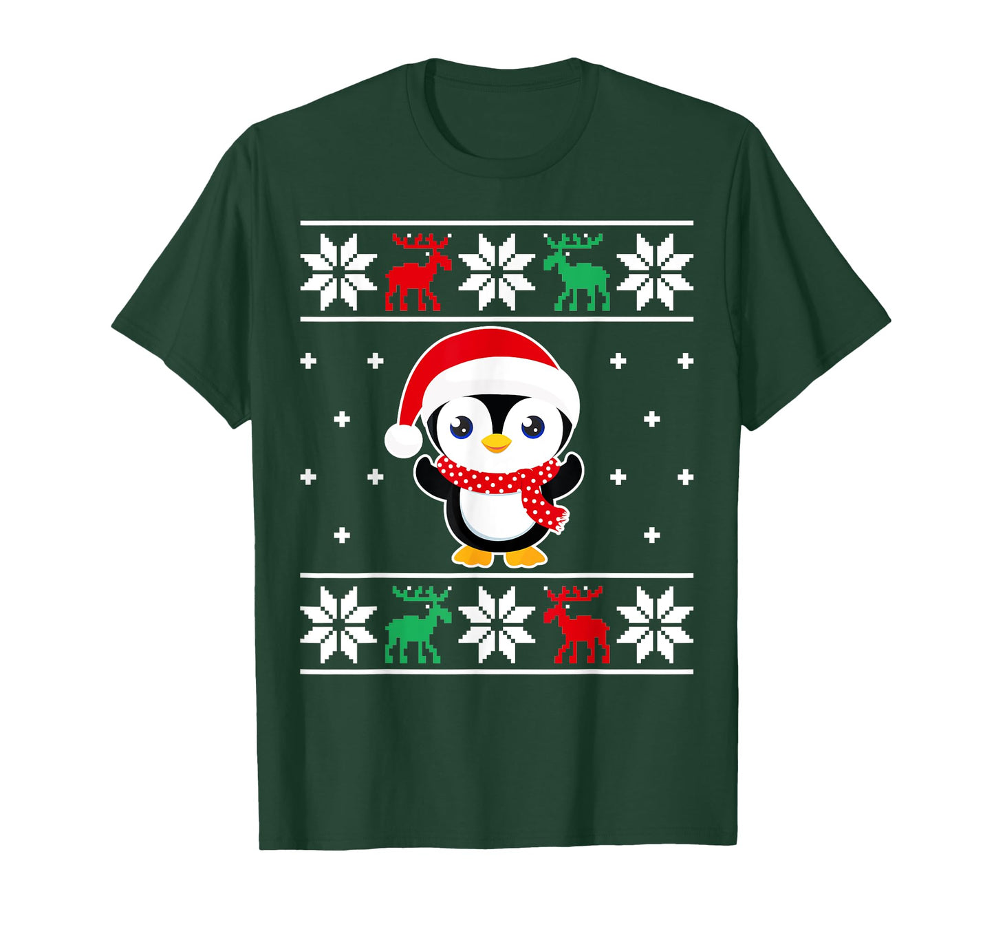 Christmas Penguin Funny Classic Ugly Sweater Girl Boy Kids T-Shirt