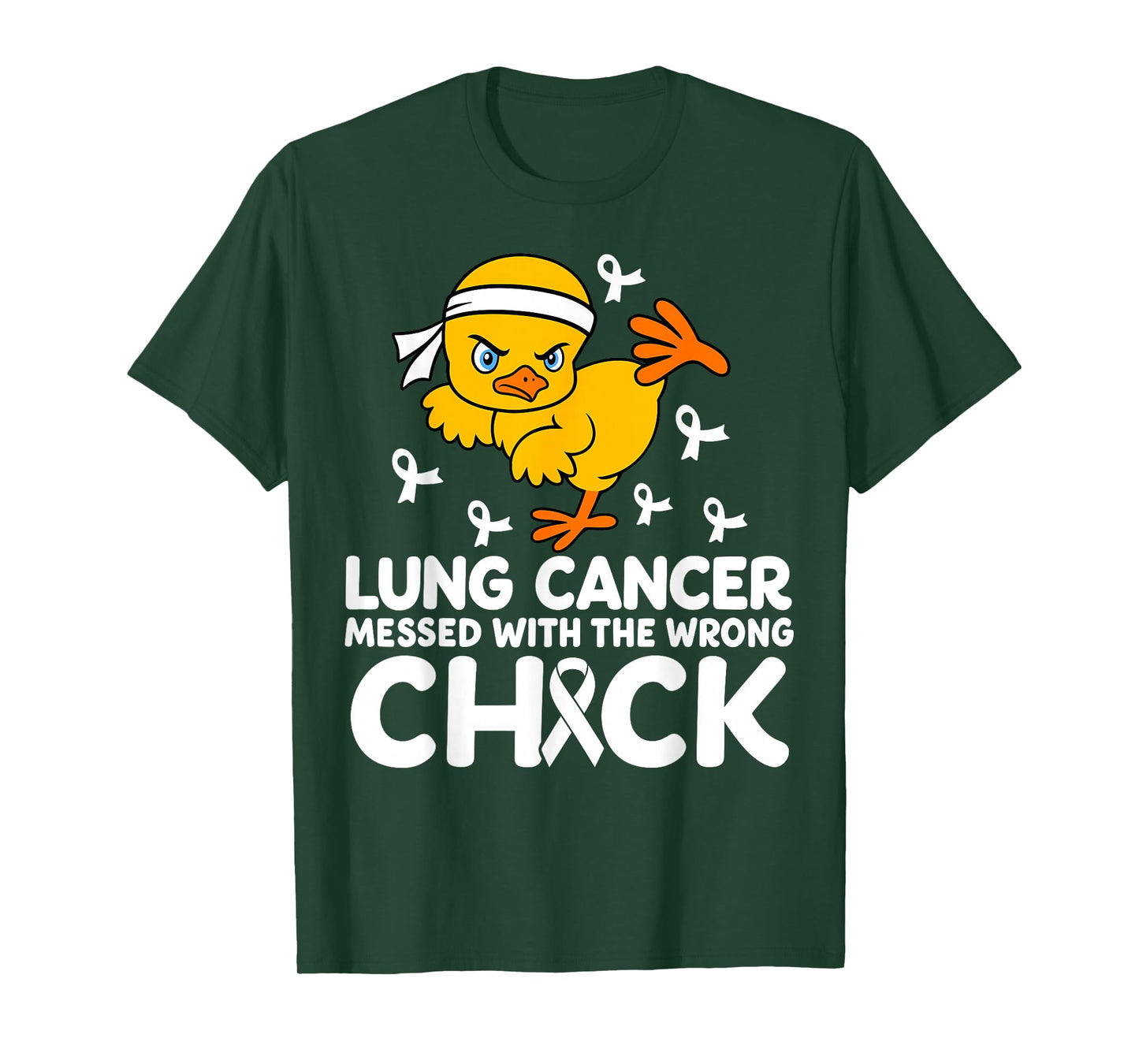 Lung Cancer Messed With The Wrong Chick Awareness T-Shirt
