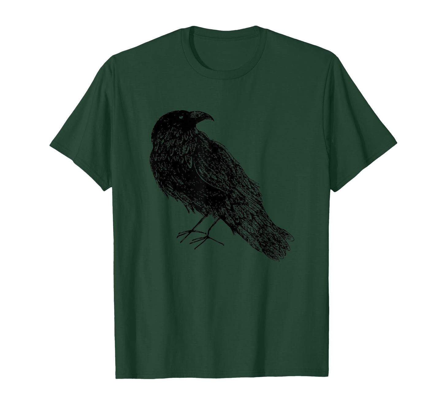 Blackbird, crow, raven, Edgar Allan Poe T-Shirt, Raven, crow, Edgar Allan Poe gothic Literature tee, Grey, Small, Short Sleeve, Classic Fit, Cotton, Unisex-Adults, Kids, Literature Lovers, Gothic Fans