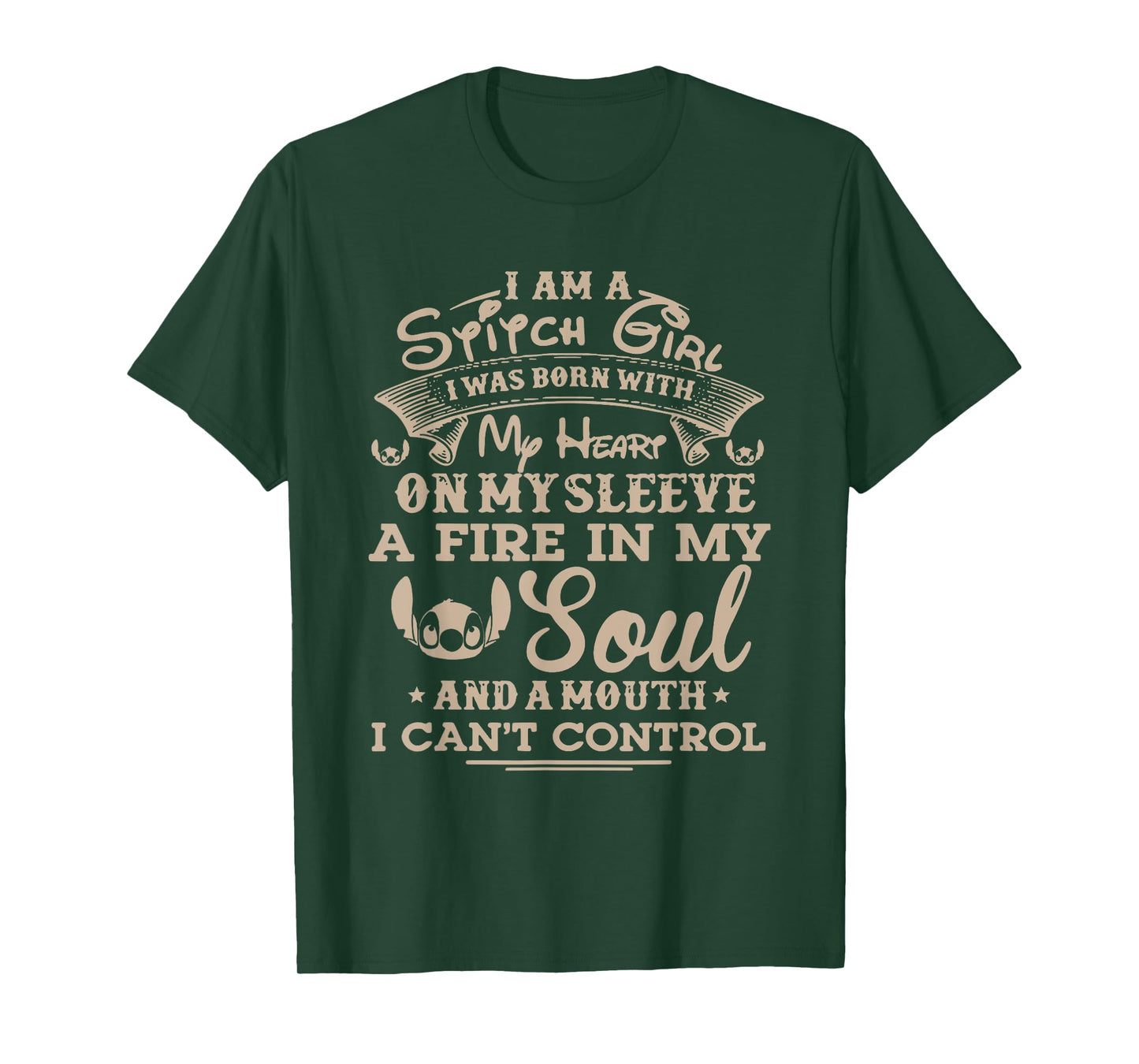 I Am A Stitch Girl My Heart On My Sleeve A Fire In My Soul T-Shirt