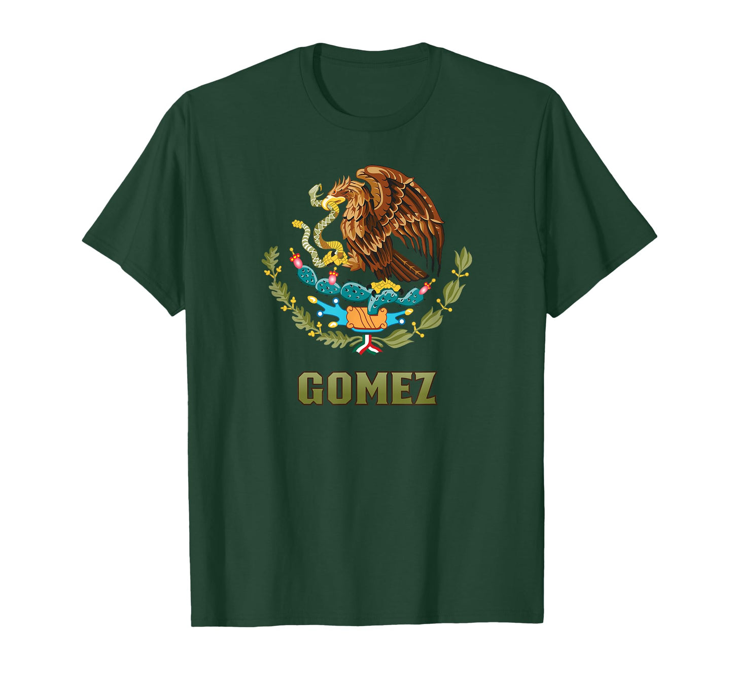 Gomez Nombre Last Name Mexican Flag Mexico Emblem T-Shirt