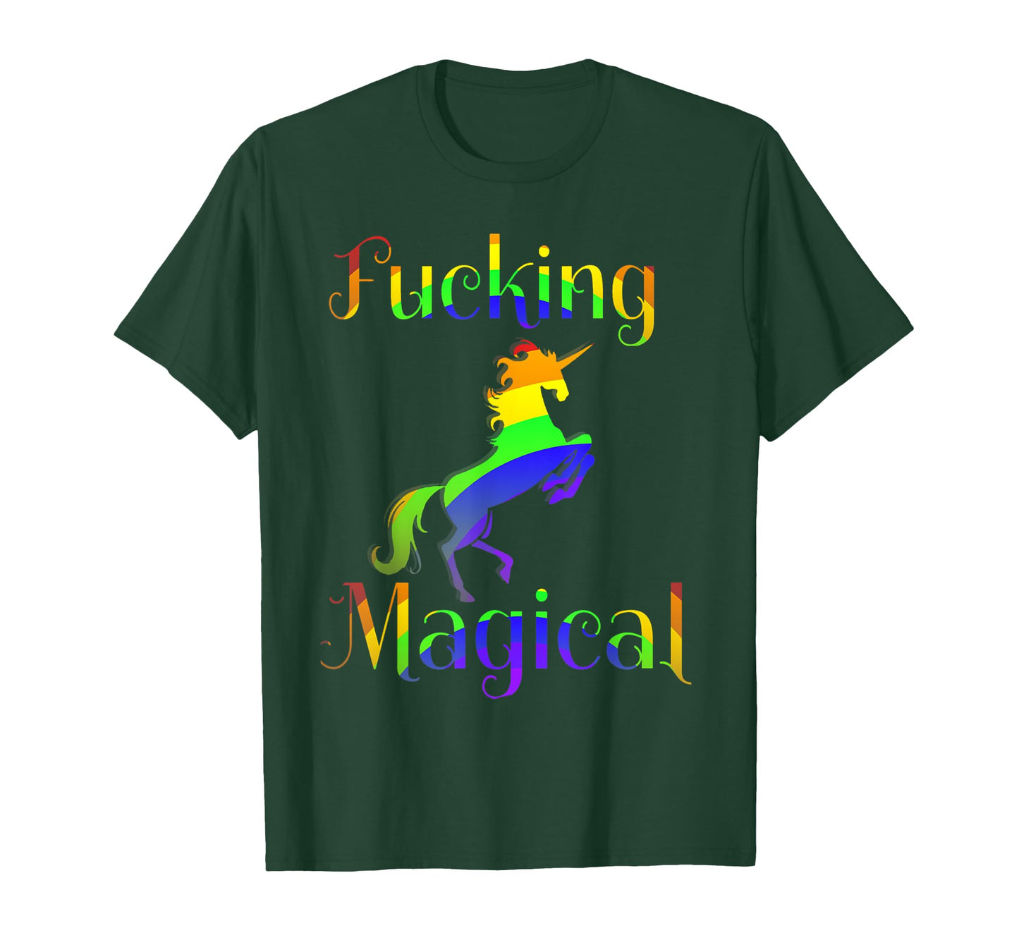 Fucking Magical Rainbow Unicorn Graphic T-shirt T-Shirt
