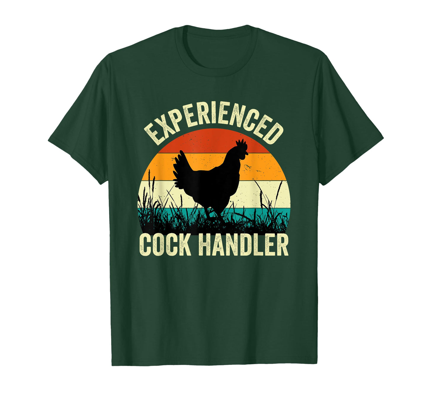Experienced Cock Handler Funny Chicken Farmer Pun T-Shirt