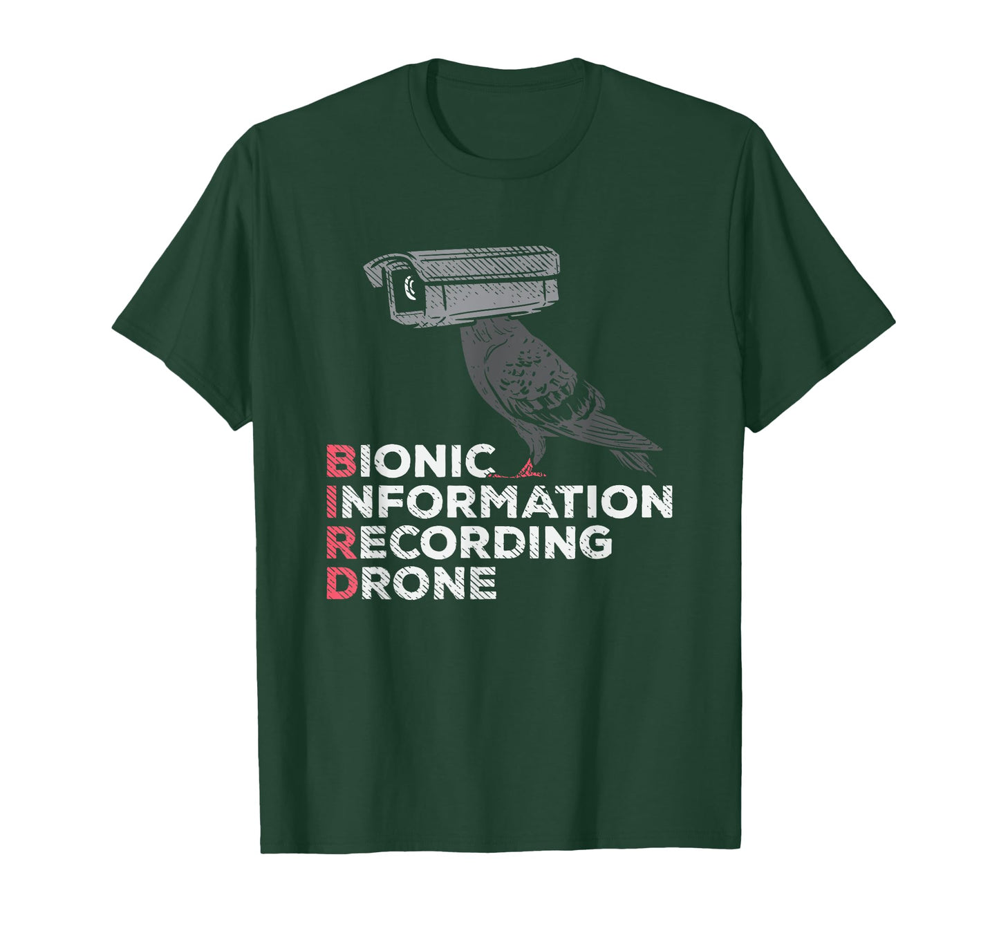 Funny Conspiracy Theories Pigeons are not real, conspiracy theory T-Shirt for Men, Black, Small, Short Sleeve, Classic Fit