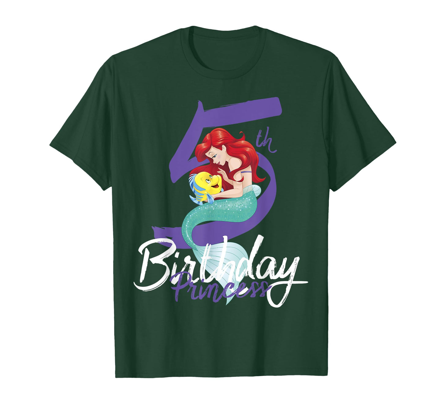 Disney Little Mermaid Ariel 5th Birthday Princess T-Shirt