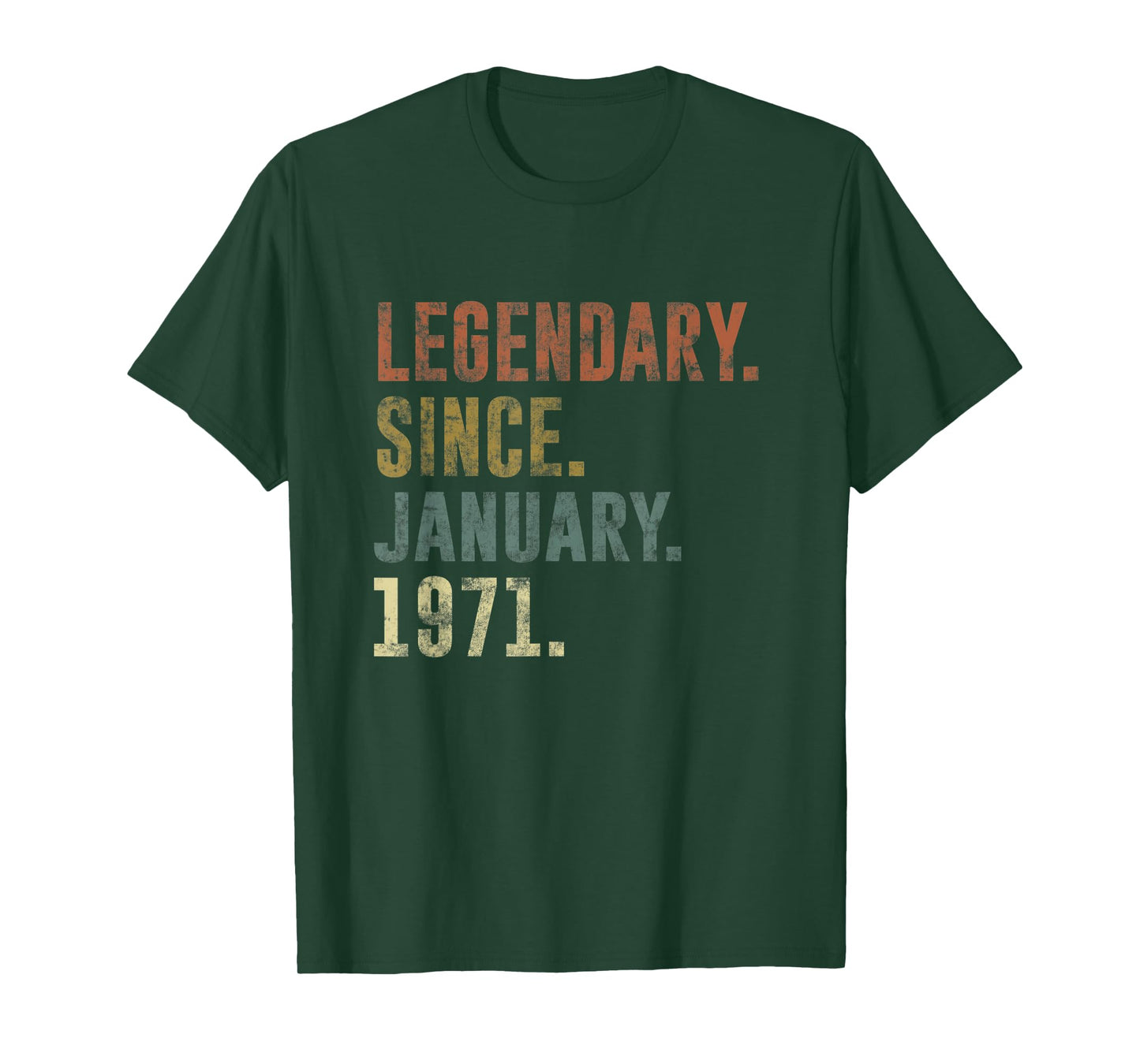 52nd Birthday Vintage Legendary Since January 1971 T-Shirt