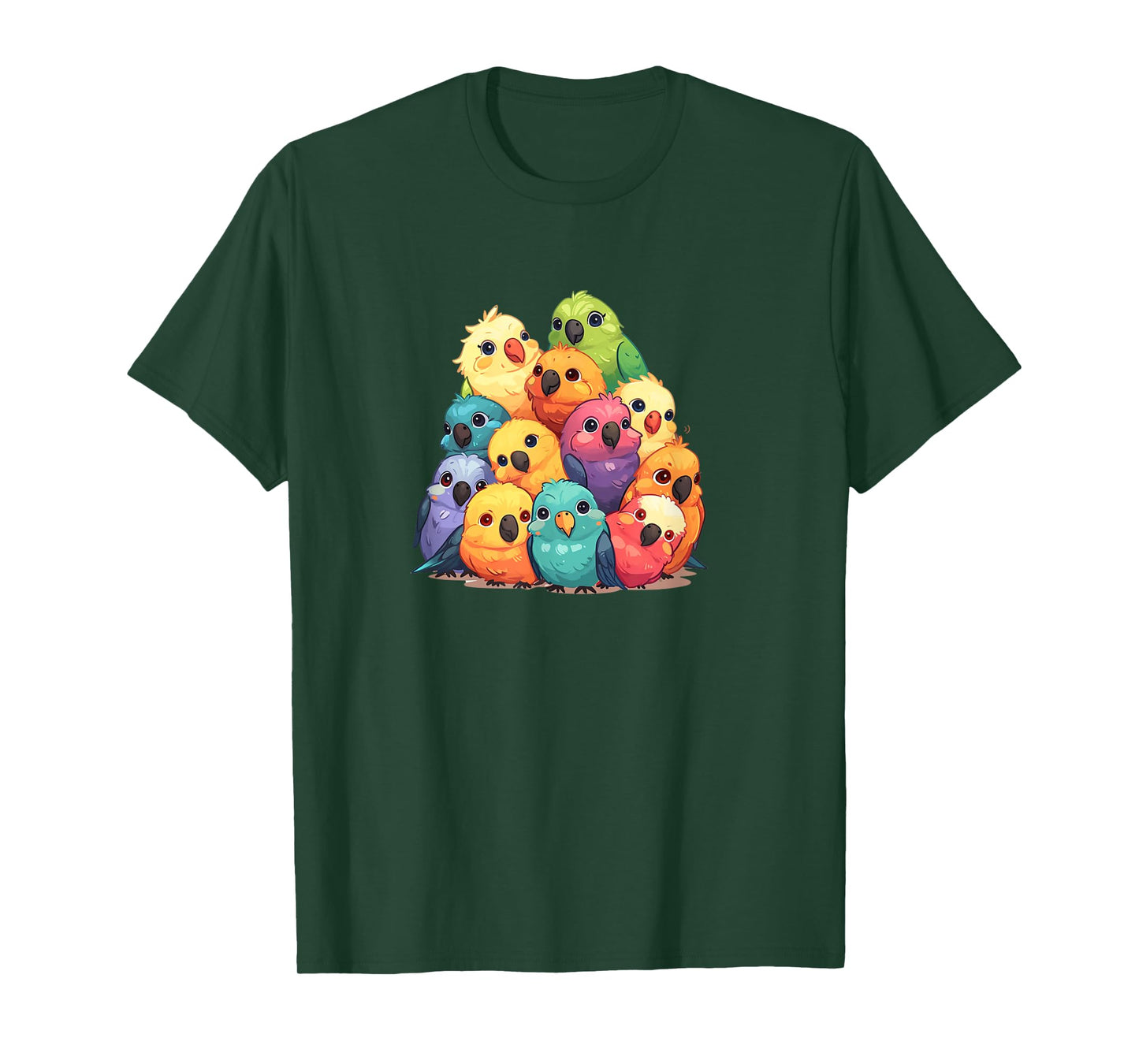 Cute Kawaii Pastel Cockatiel Parakeet Bird Boys Girls Kids T-Shirt
