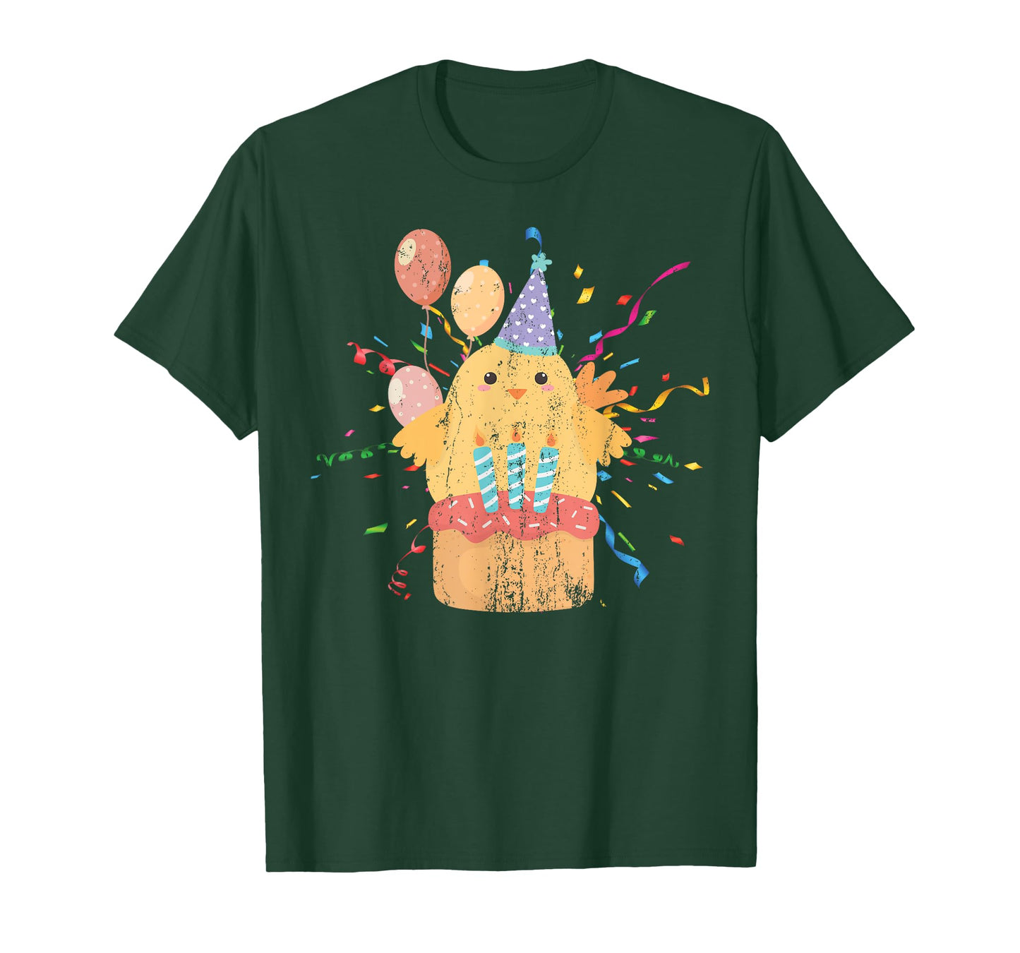 Cute Chicken Birthday Cake Kids Anniversary Party Birthday T-Shirt