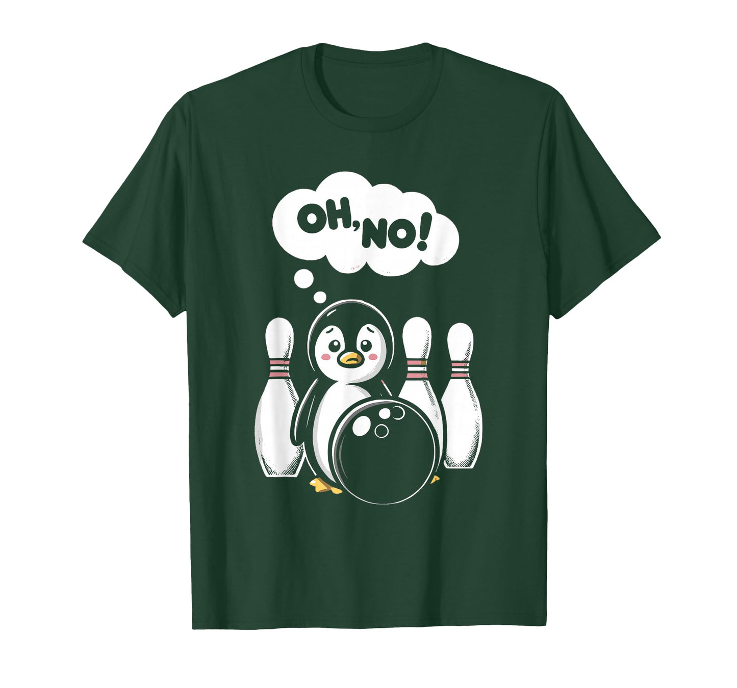 Funny Penguin Bowling Pin Bowler Bowling Player Coach T-Shirt