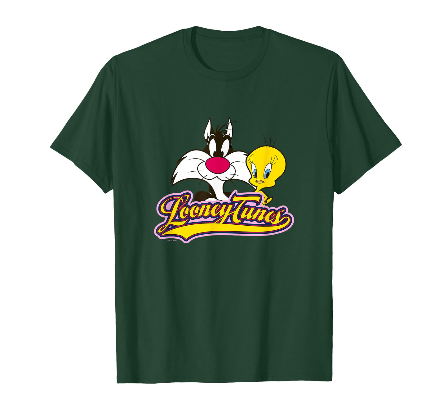 Looney Tunes Sylvester And Tweety Bird Smiling Faces Logo T-Shirt