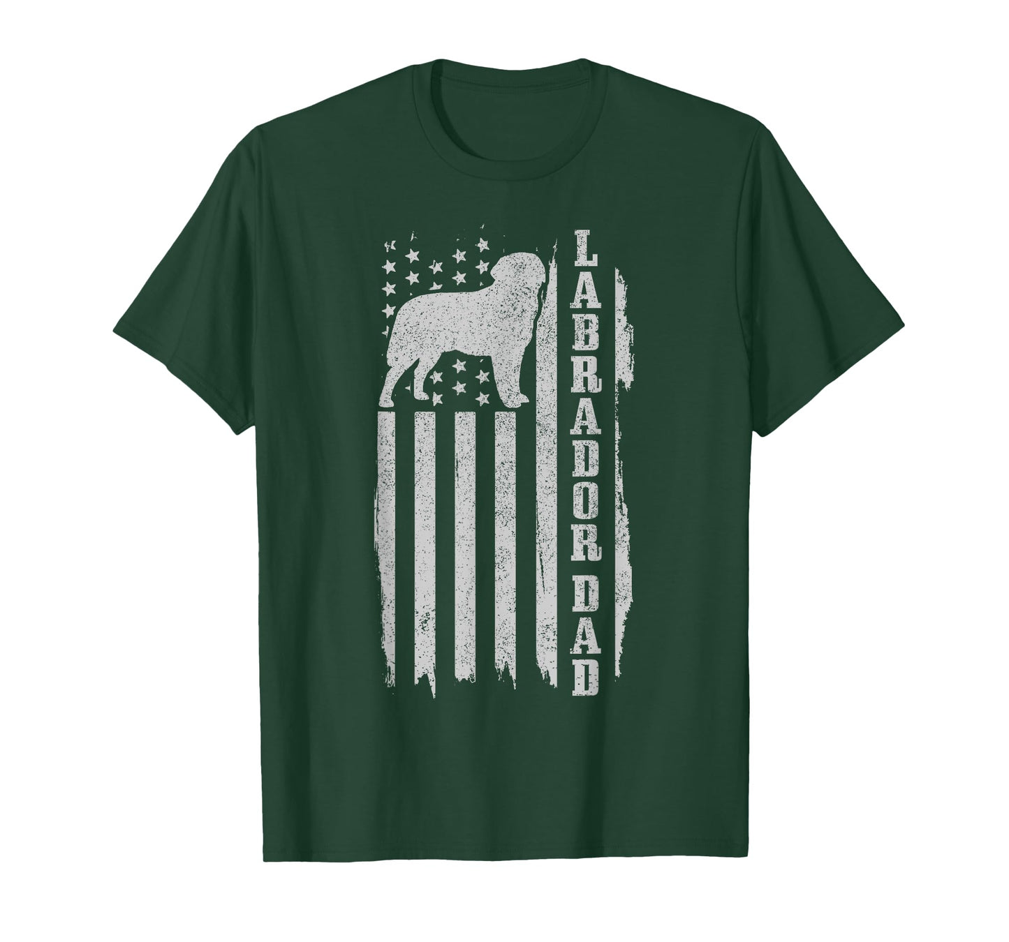 Labrador Dad Vintage American Flag T-Shirt