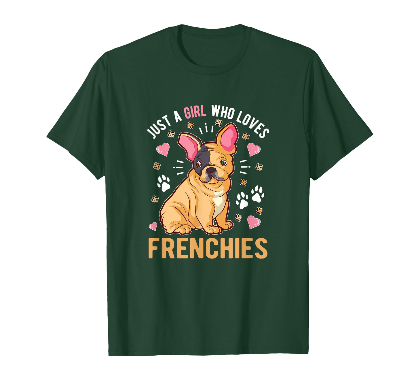 Just A Girl Who Loves Frenchies French Bulldog T-Shirt