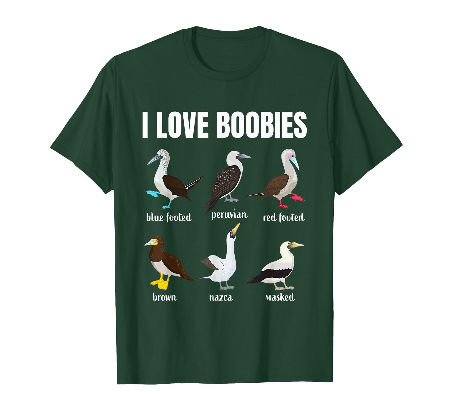 Booby Birds Funny I love Boobies Funny Fathers Day Mens T-Shirt