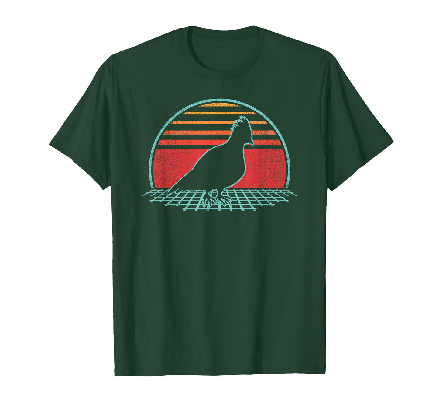 Grouse Hunting Retro Vintage 80s Style Birding Gift T-Shirt