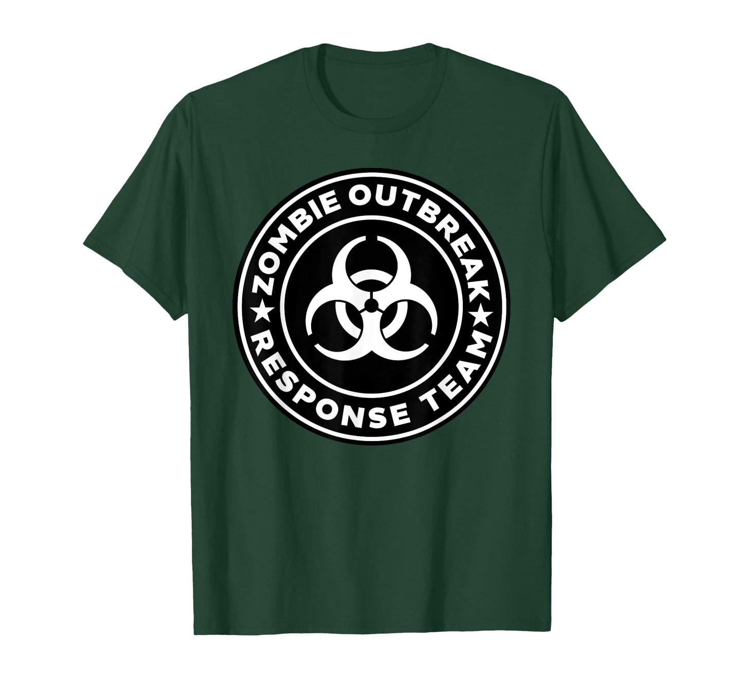 Miftees Halloween Tees Zombie Outbreak Response Team T-Shirt - Men's Black Halloween Zombie T-Shirt - Adult Unisex T-Shirt - Classic Fit Crew Neck Short Sleeve - S