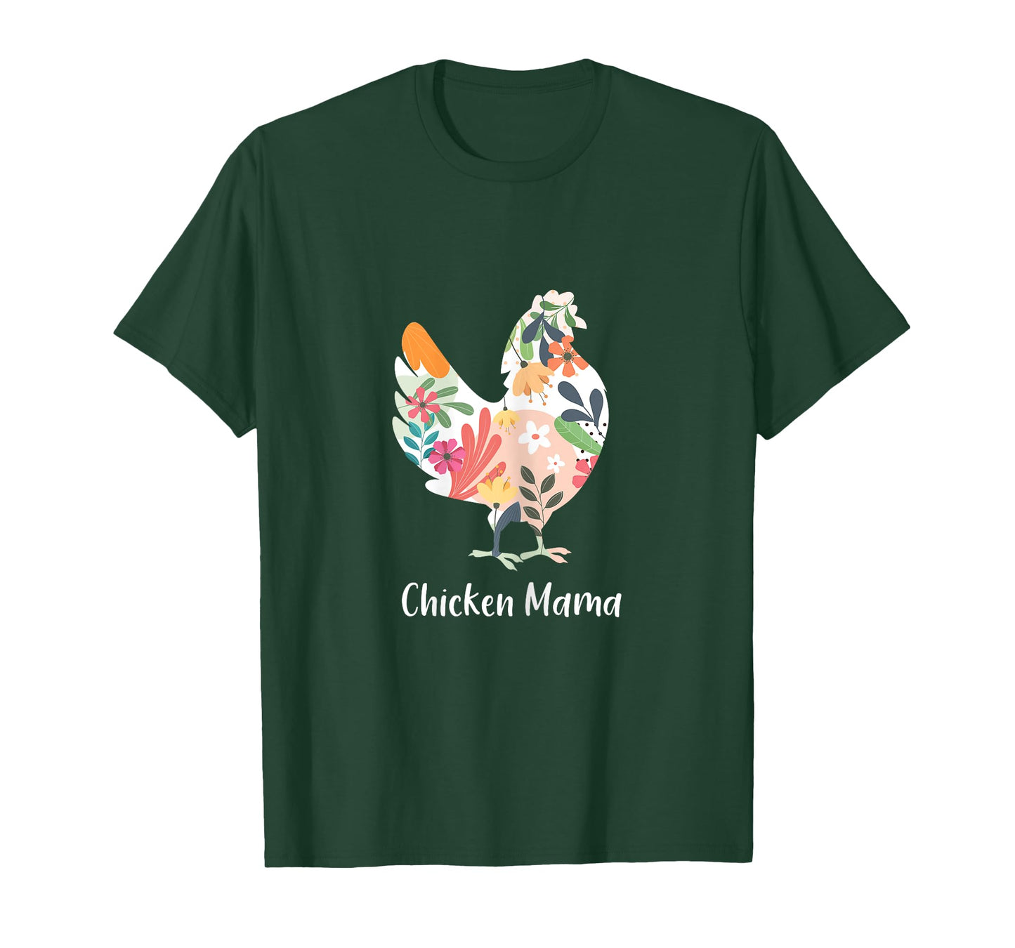 Chicken Mama Flowers Farmer Mother's Day T-Shirt