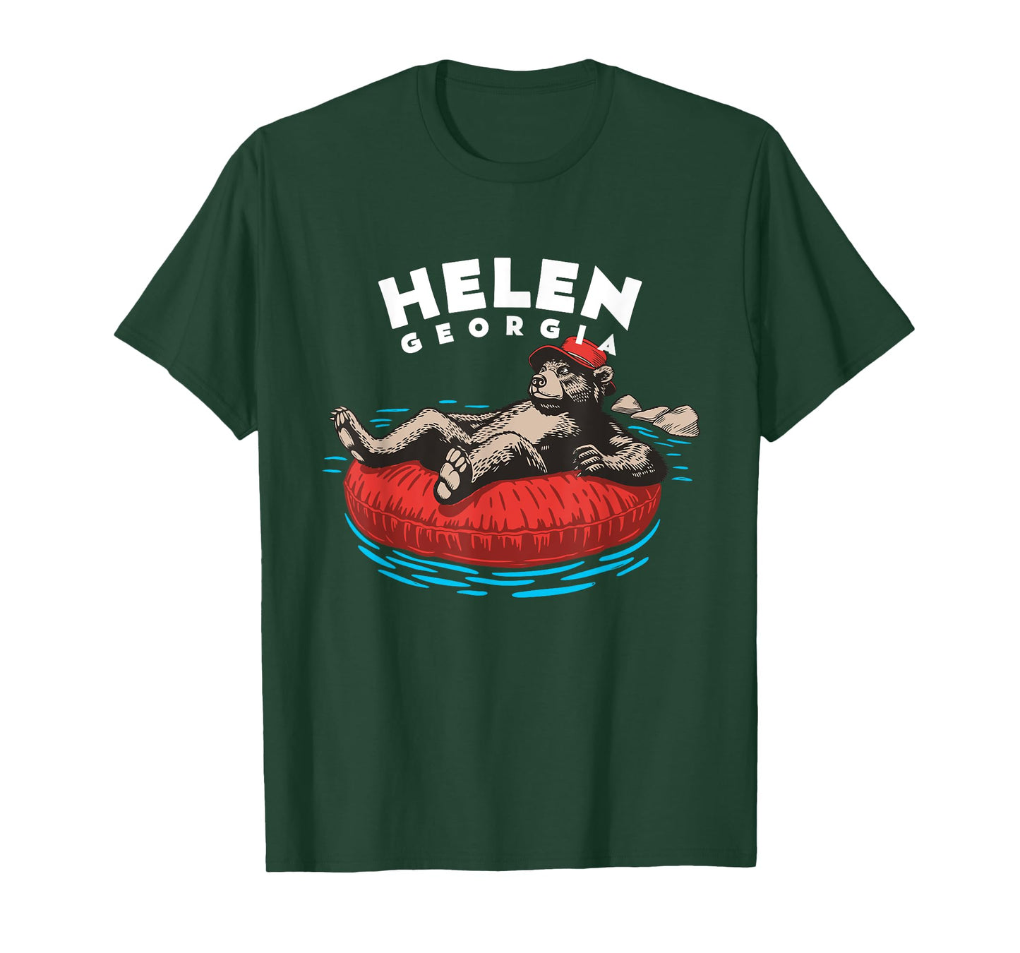 Helen Georgia Chattahoochee River Tubing Bear GA Vacation T-Shirt