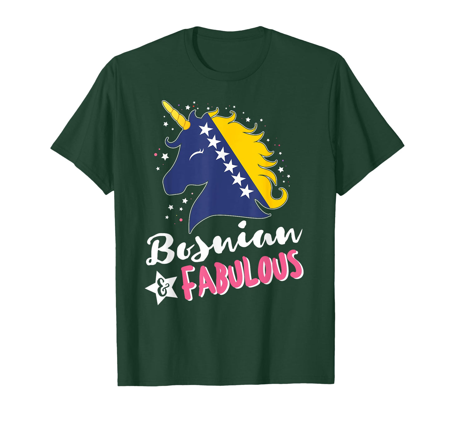 Bosnian Unicorn Bosnia and Herzegovina Flag T-Shirt