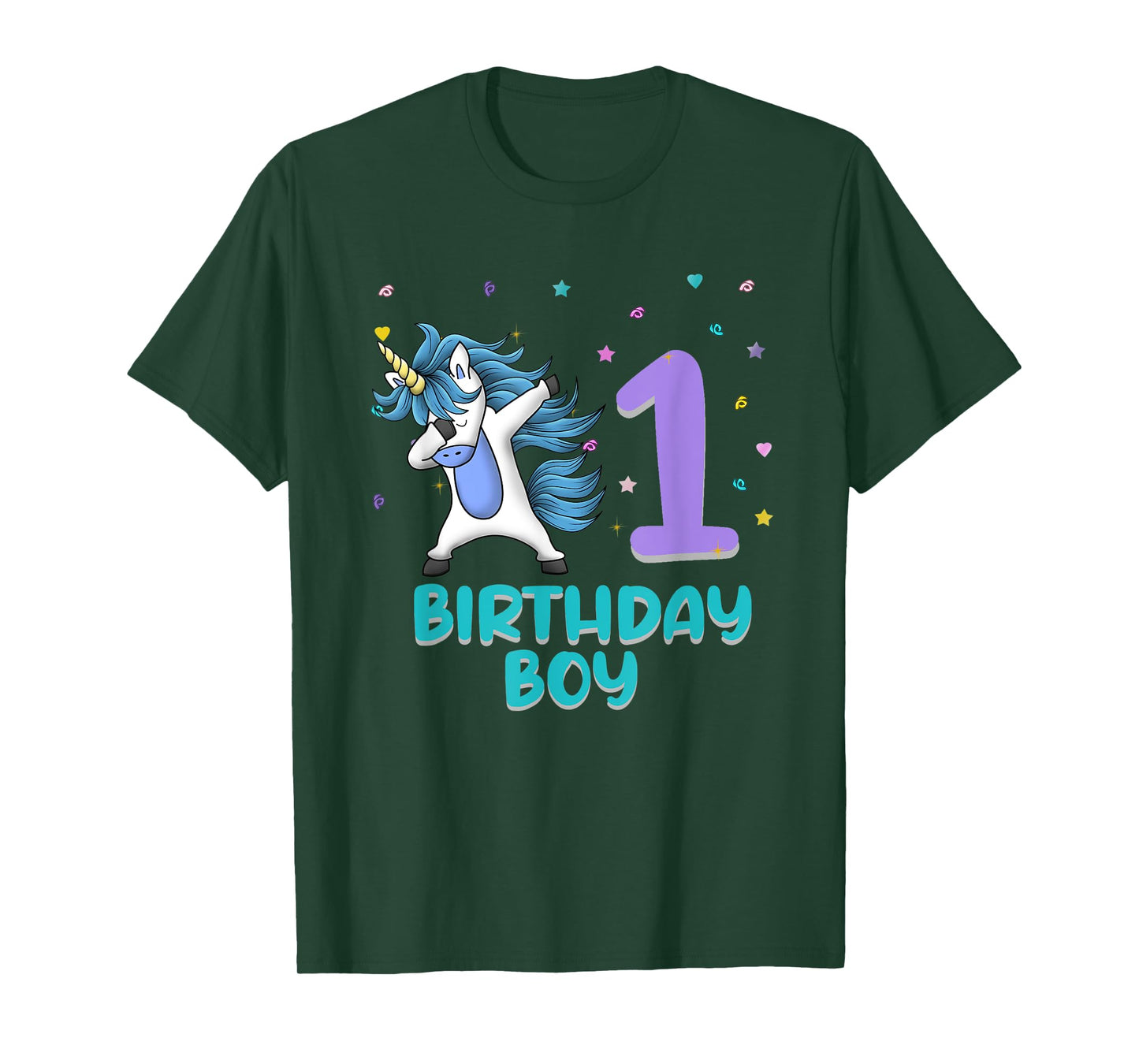 Unicorn 1st Birthday Boy Gift Love Funny Bday 1 Years Old T-Shirt