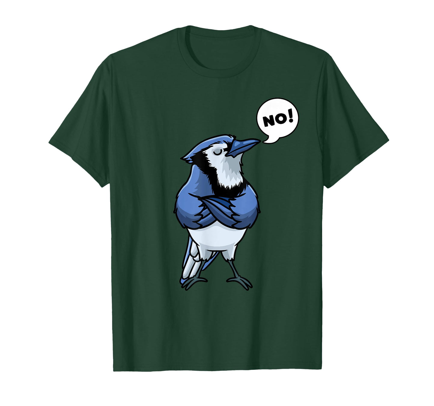 Blue Jay Cyanocitta Cristata Bird Stubborn No T-Shirt