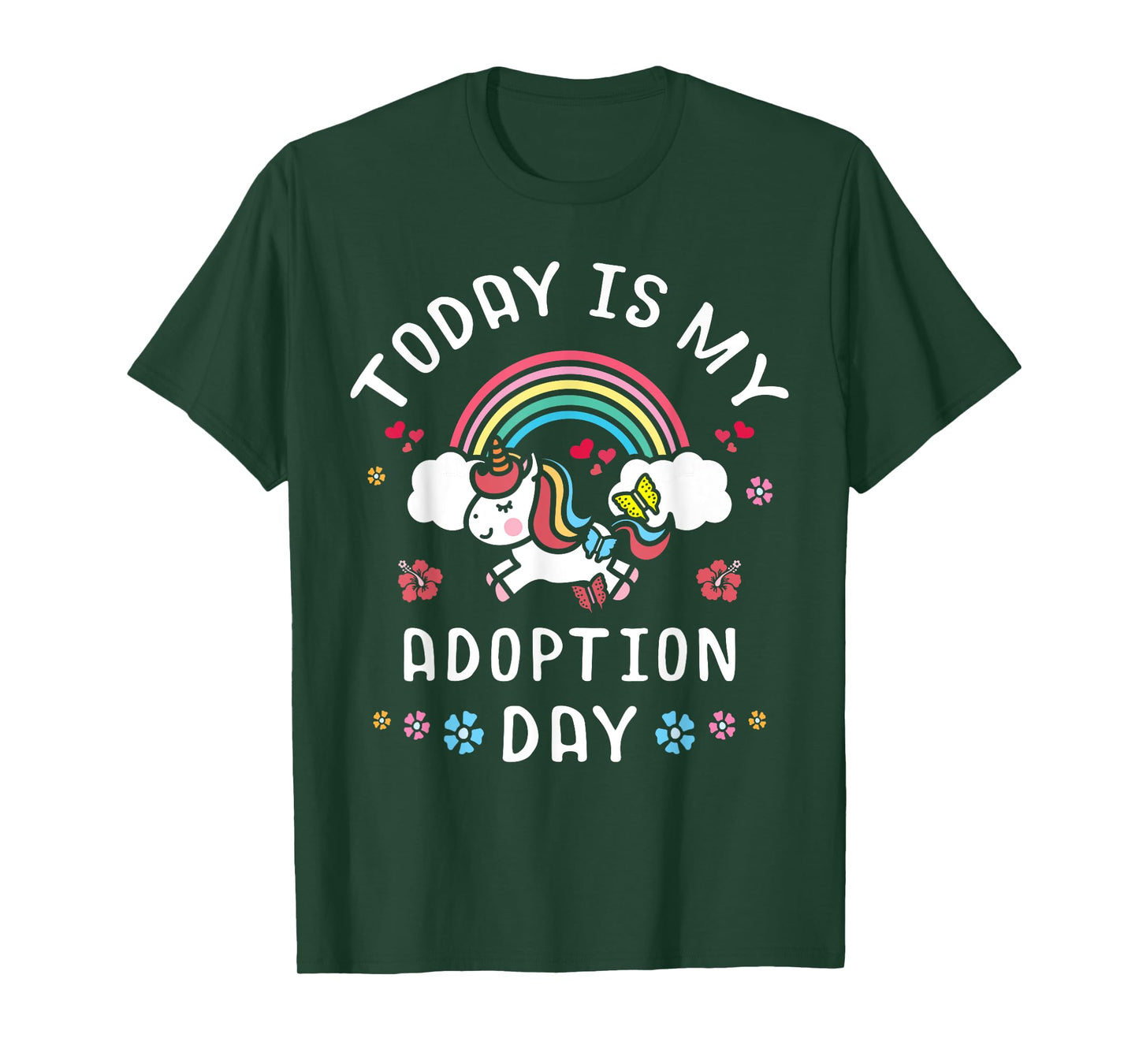 Today Is My Adoption Day Officially Adopted Magical Unicorn T-Shirt