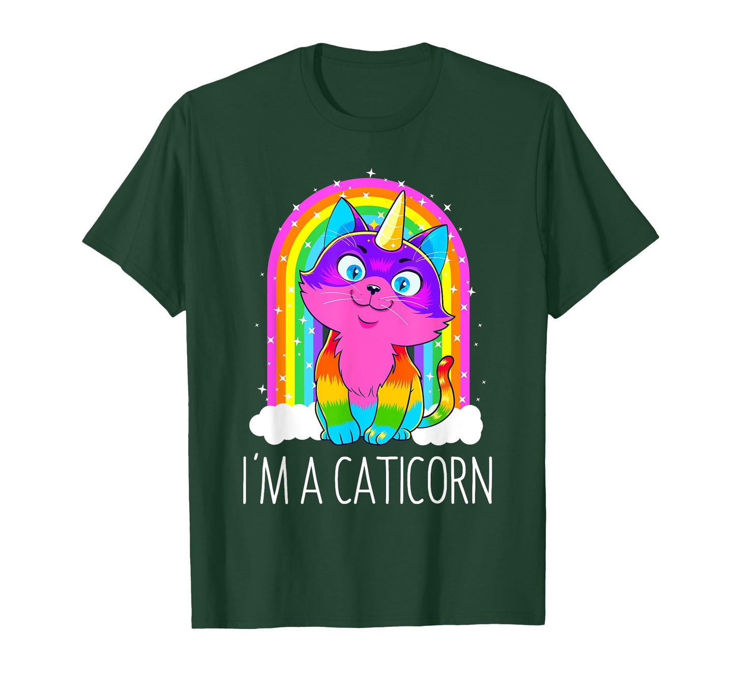 Caticorn Unicorn Cat Girls Women Rainbow Kitty Birthday Gift T-Shirt