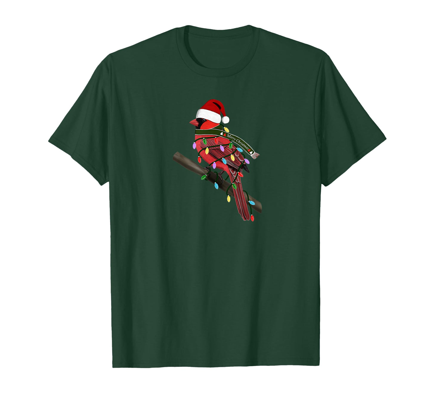 Cardinal Christmas Bird Santa Claus Biologist Animal T-Shirt