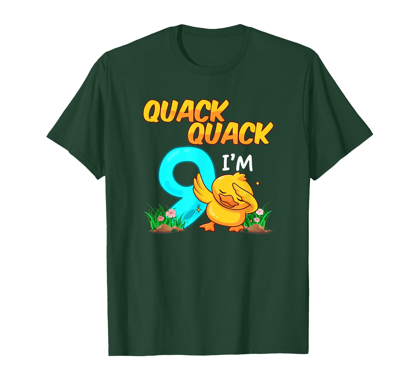 9 Year Old Gifts Boys Girls Teens Dabbing Duck 9th Birthday T-Shirt