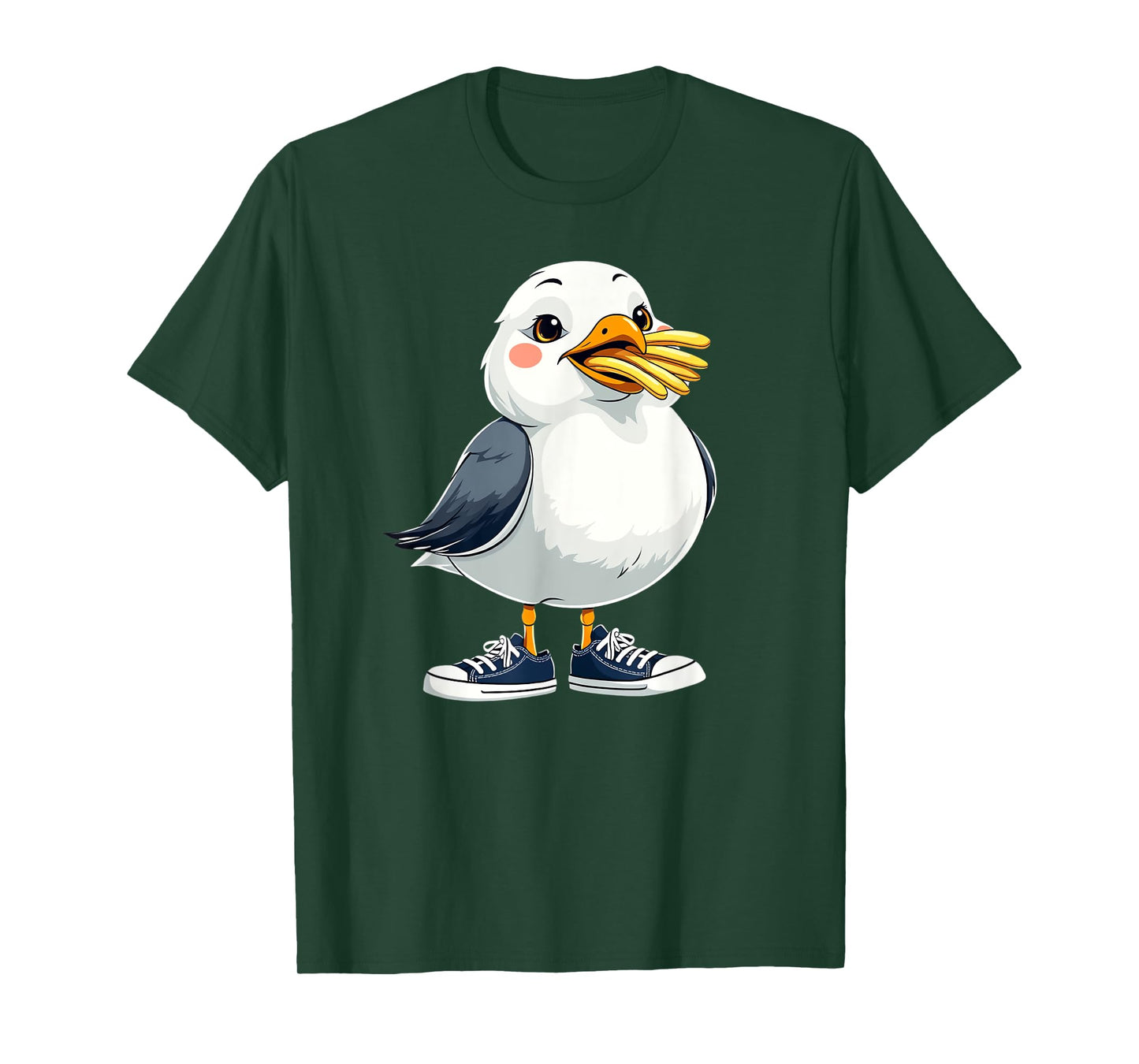 Seagull With Fries And Sneakers Fun T-Shirt