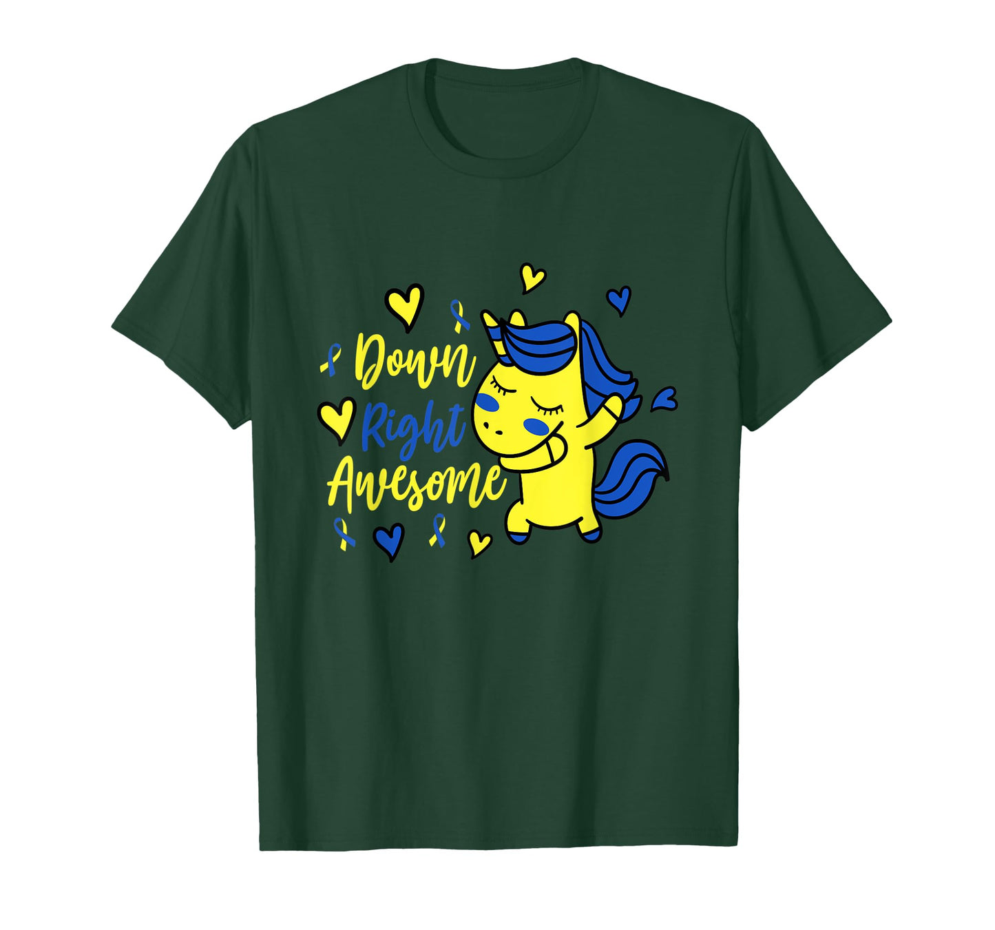 Down Right Awesome Unicorn Shirt Girls Down Syndrome Day T-Shirt