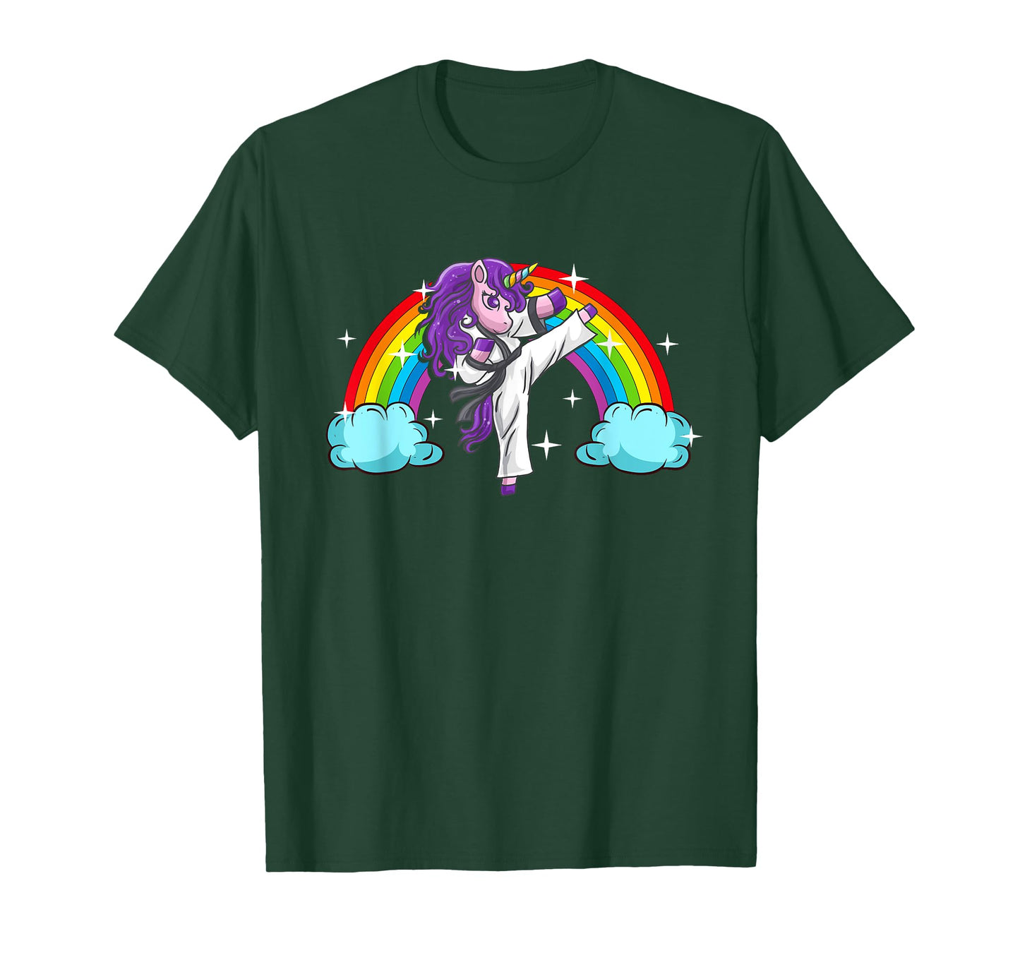 Unicorn Kung Fu Karate Marital Arts Jiu Jutsu Magical Girls T-Shirt