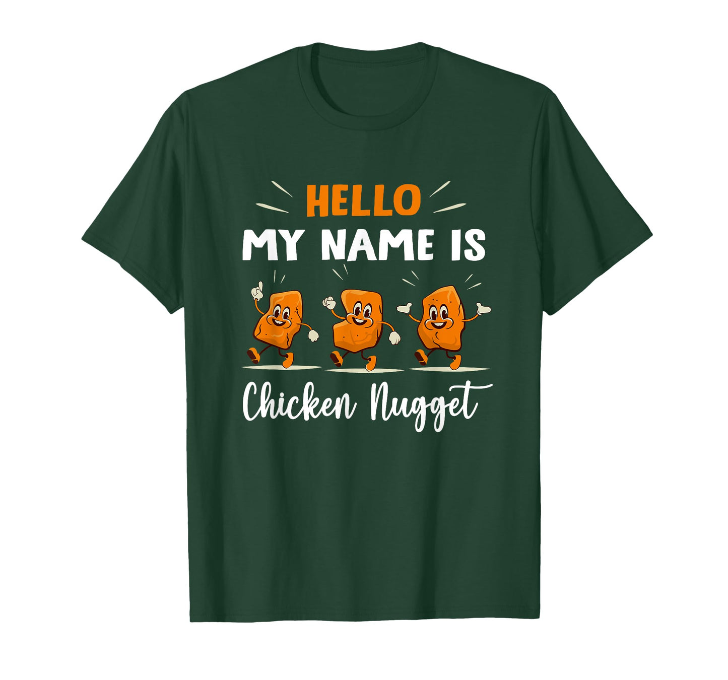 Hello My Name Is Chicken Nugget Halloween Costume Kids T-Shirt