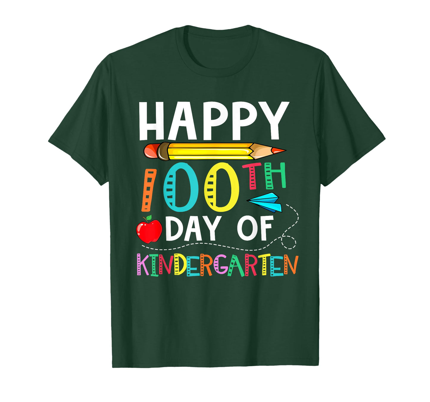 100 Days Of Kindergarten - Happy 100th Day Of School Gift T-Shirt