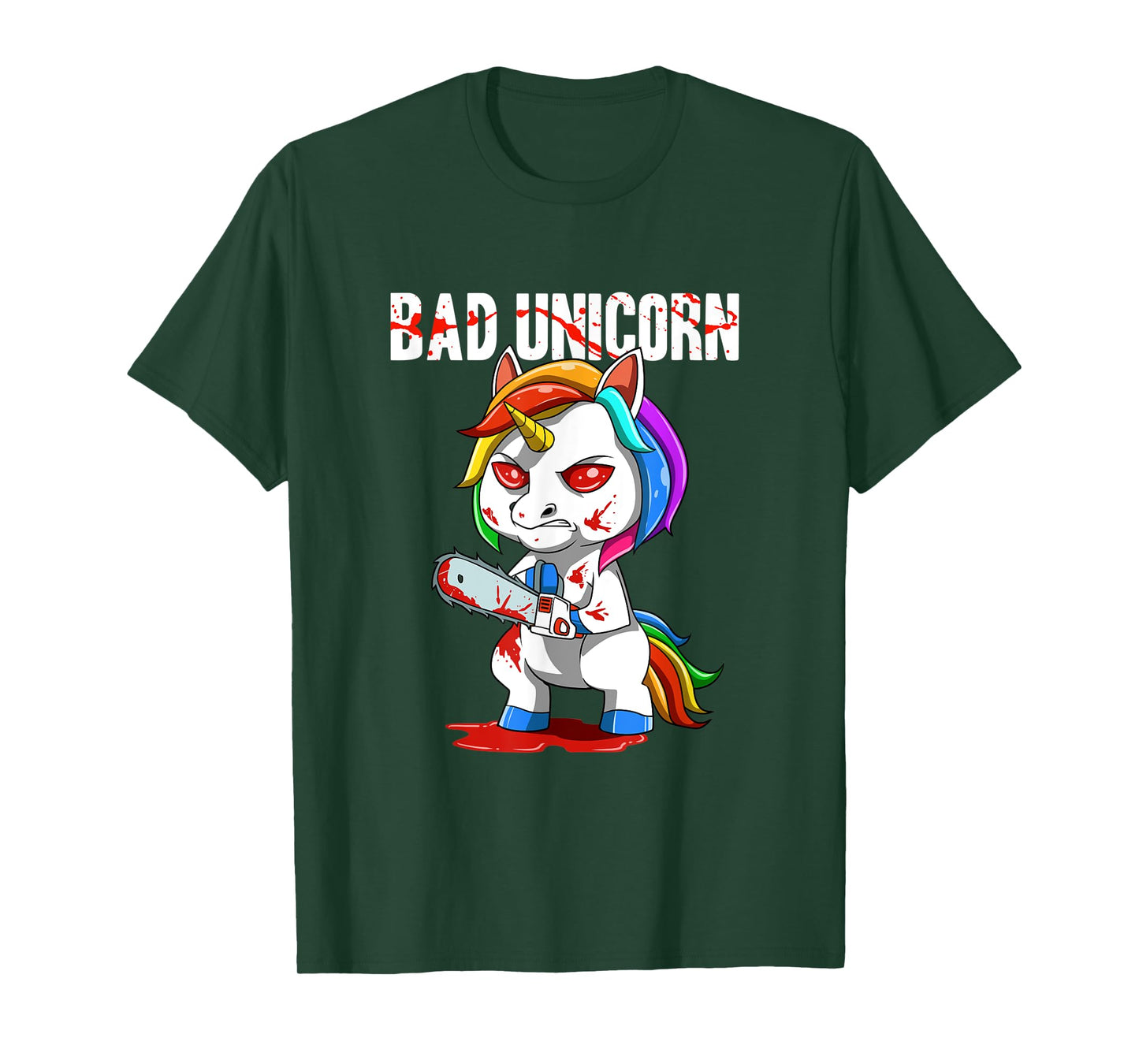 Sarcastic Bad Unicorn Chainsaw T-Shirt