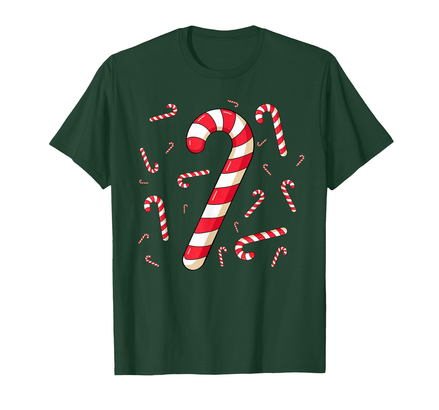 Christmas Candy Cane Santa Xmas Family Kid Toddler Women Men T-Shirt