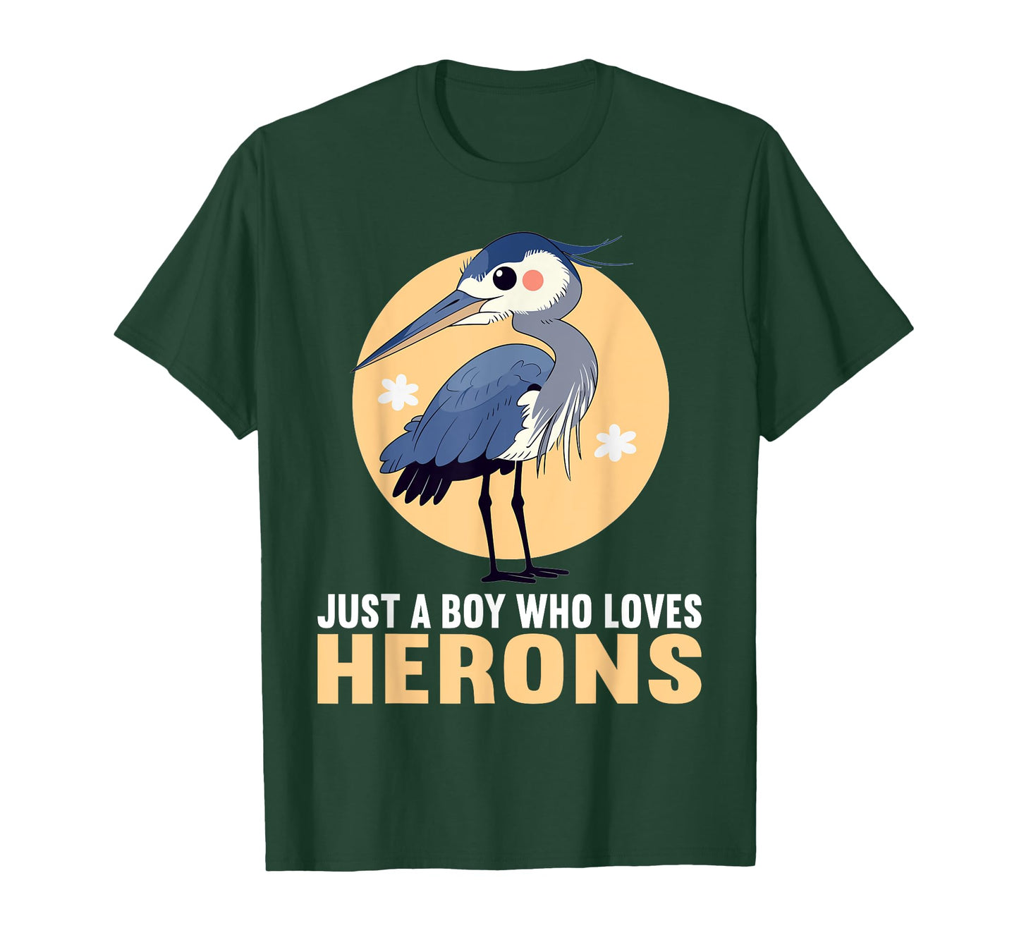 Just a Boy who loves Herons Heron T-Shirt