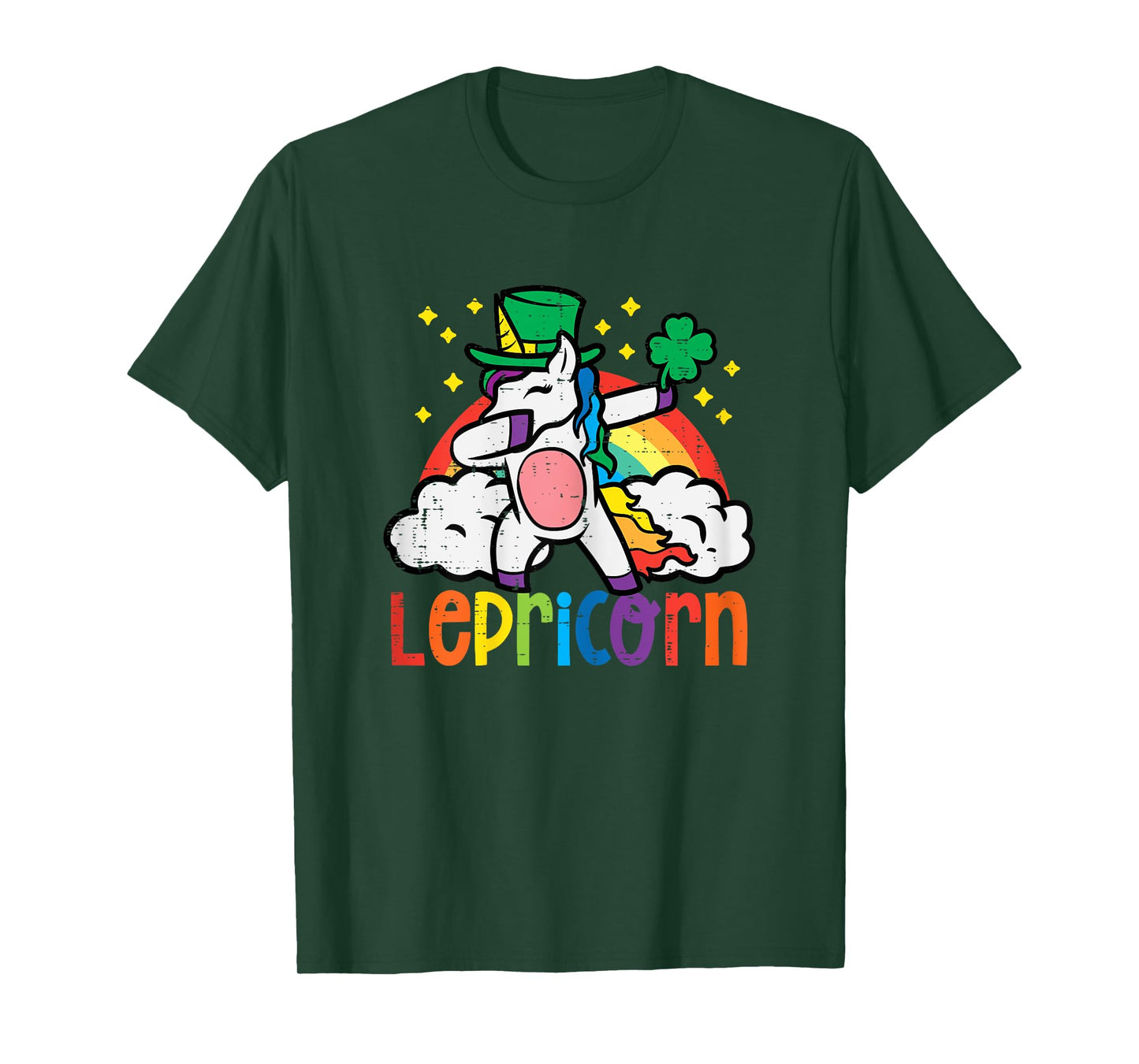 St Patricks Day Unicorn Dab Saint Pattys Lepricorn Girls Kid T-Shirt