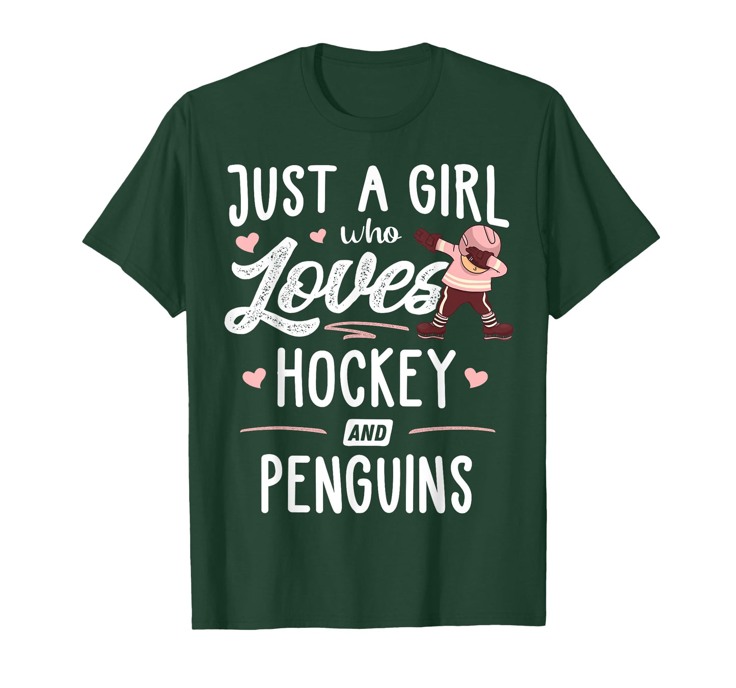 Just A Girl Who Loves Hockey And Penguins Gift Women T-Shirt