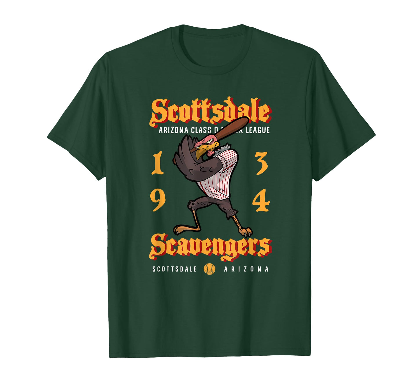 Scottsdale Scavengers Minor League Retro Baseball Team T-Shirt