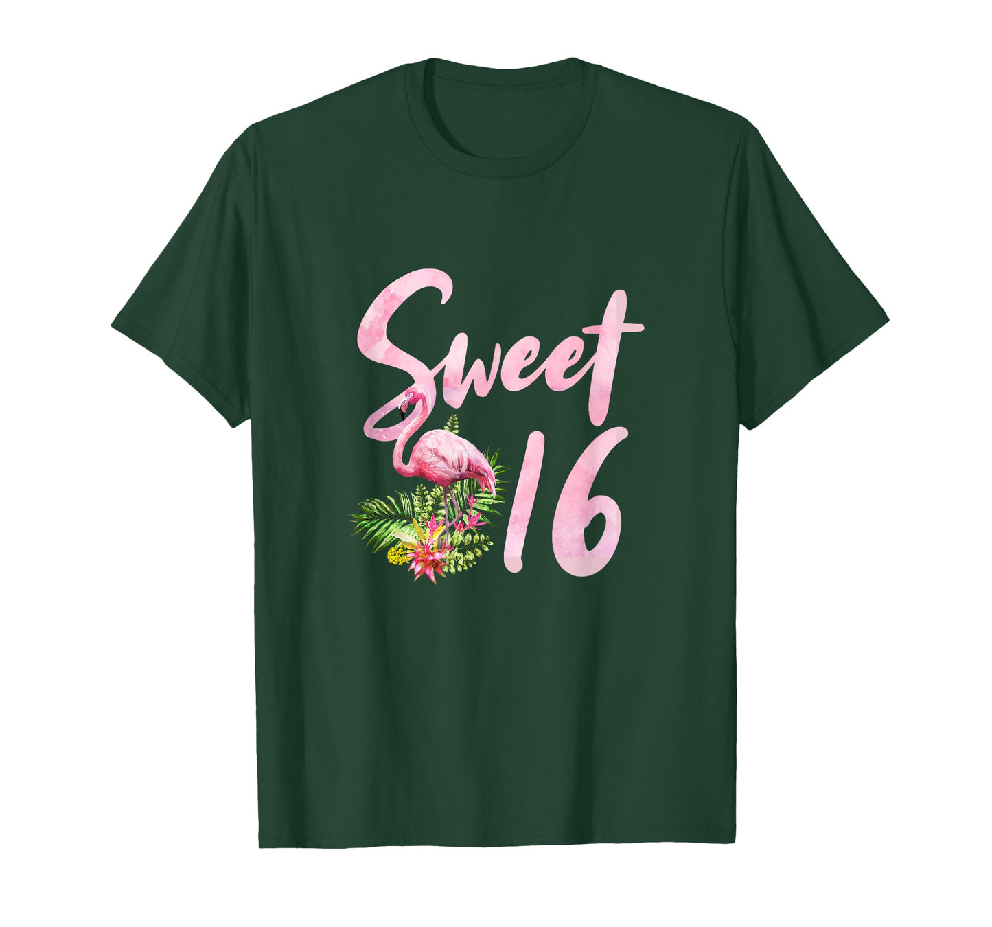 Sweet Sixteen Birthday Party Gift I Sweet 16 Flamingo T-Shirt