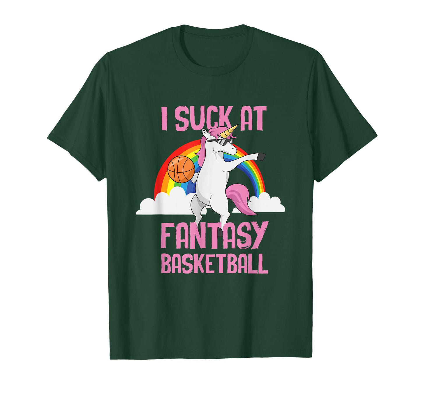 I Suck at Fantasy Basketball Funny Unicorn Sports Looser T-Shirt