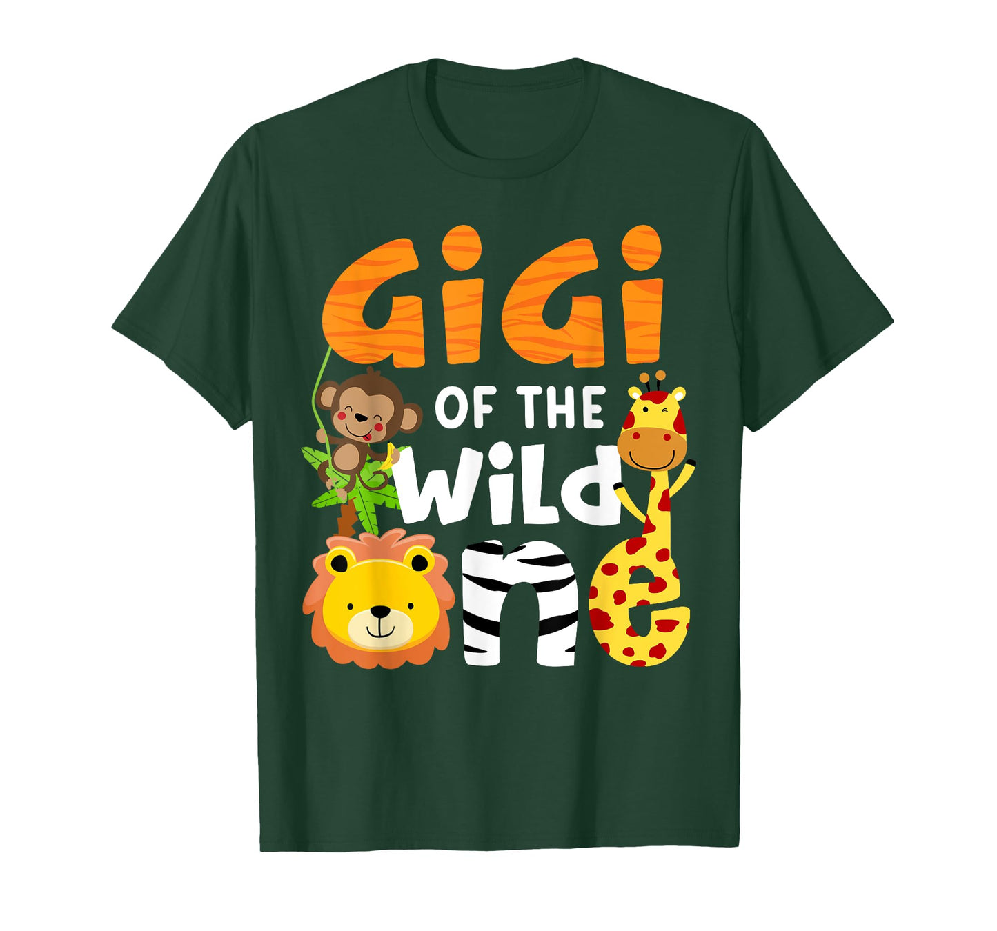 Gigi of the Wild One Zoo Theme Bday Safari Jungle Animals T-Shirt