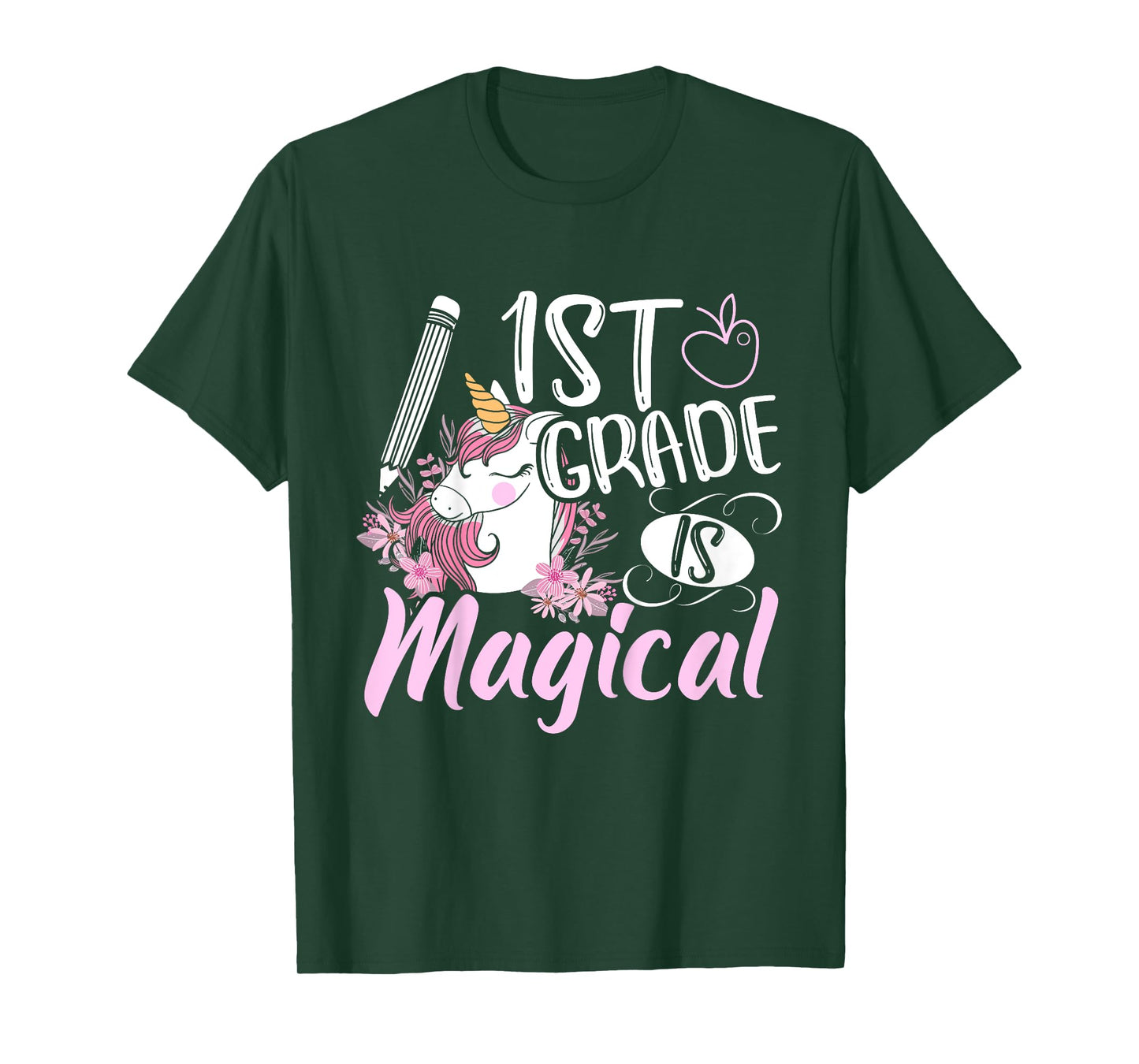 1st Grade Is Magical Unicorn Girls Back To School T-Shirt