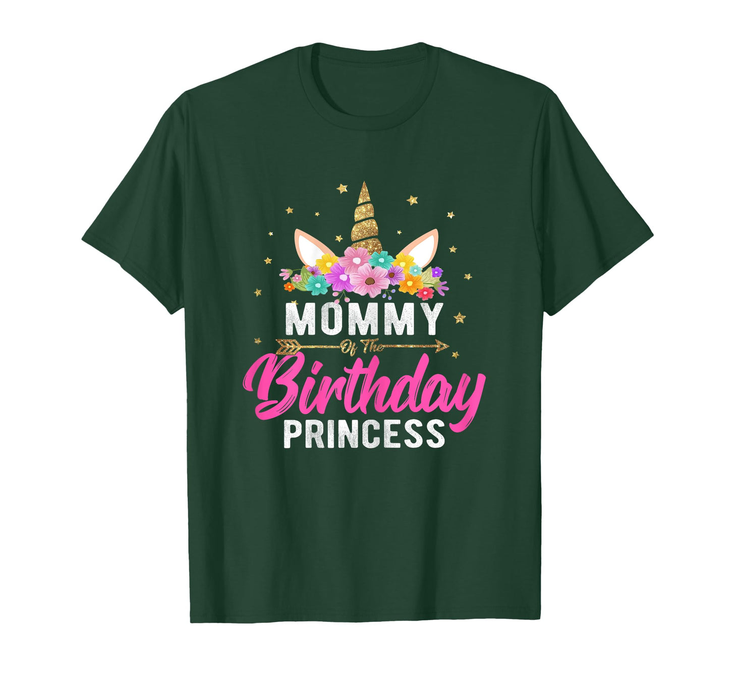 Unicorn Birthday Shirt Mommy Of The Birthday Girl Tee Gift T-Shirt