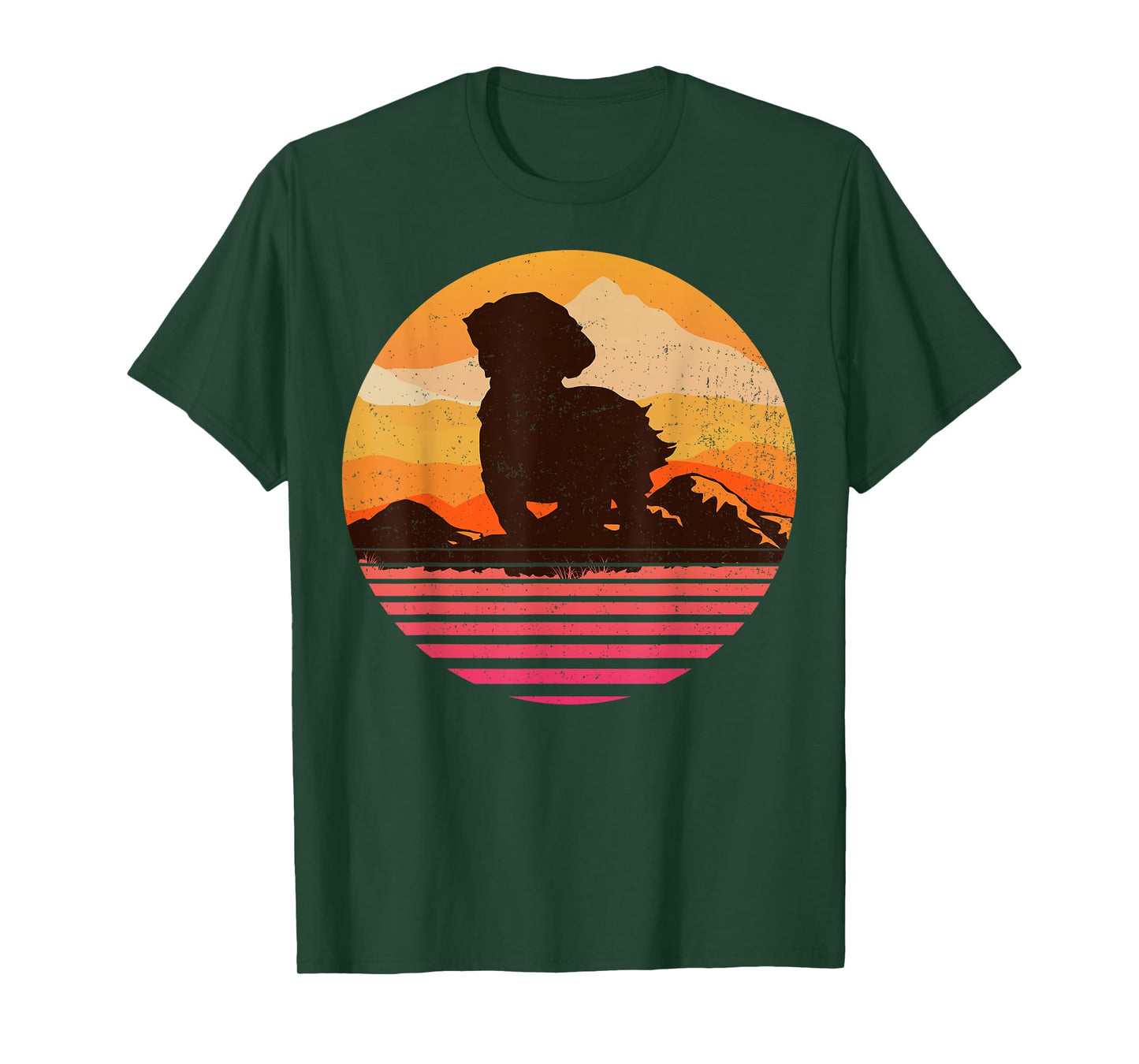 MAL-SHI With Sun Mountain Vintage Retro T-Shirt