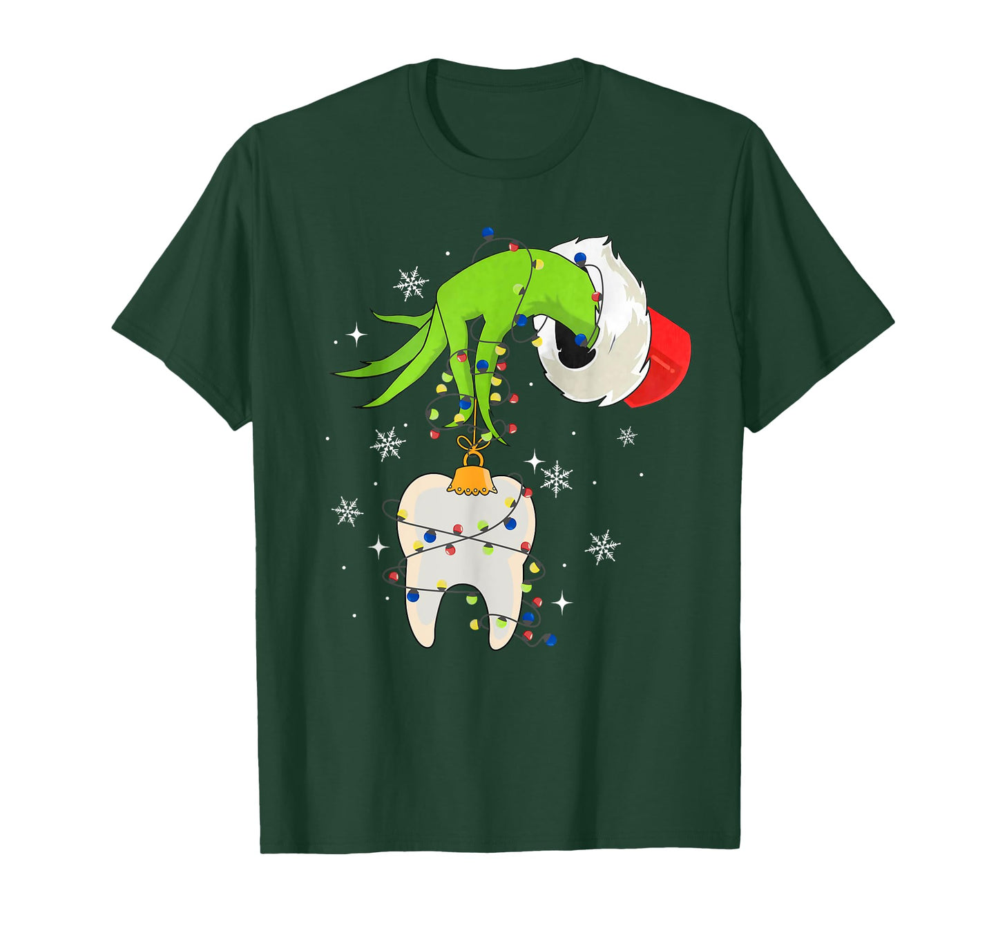 Tooth Dentist Dental Assistant Teeth Christmas Xmas Pajamas T-Shirt