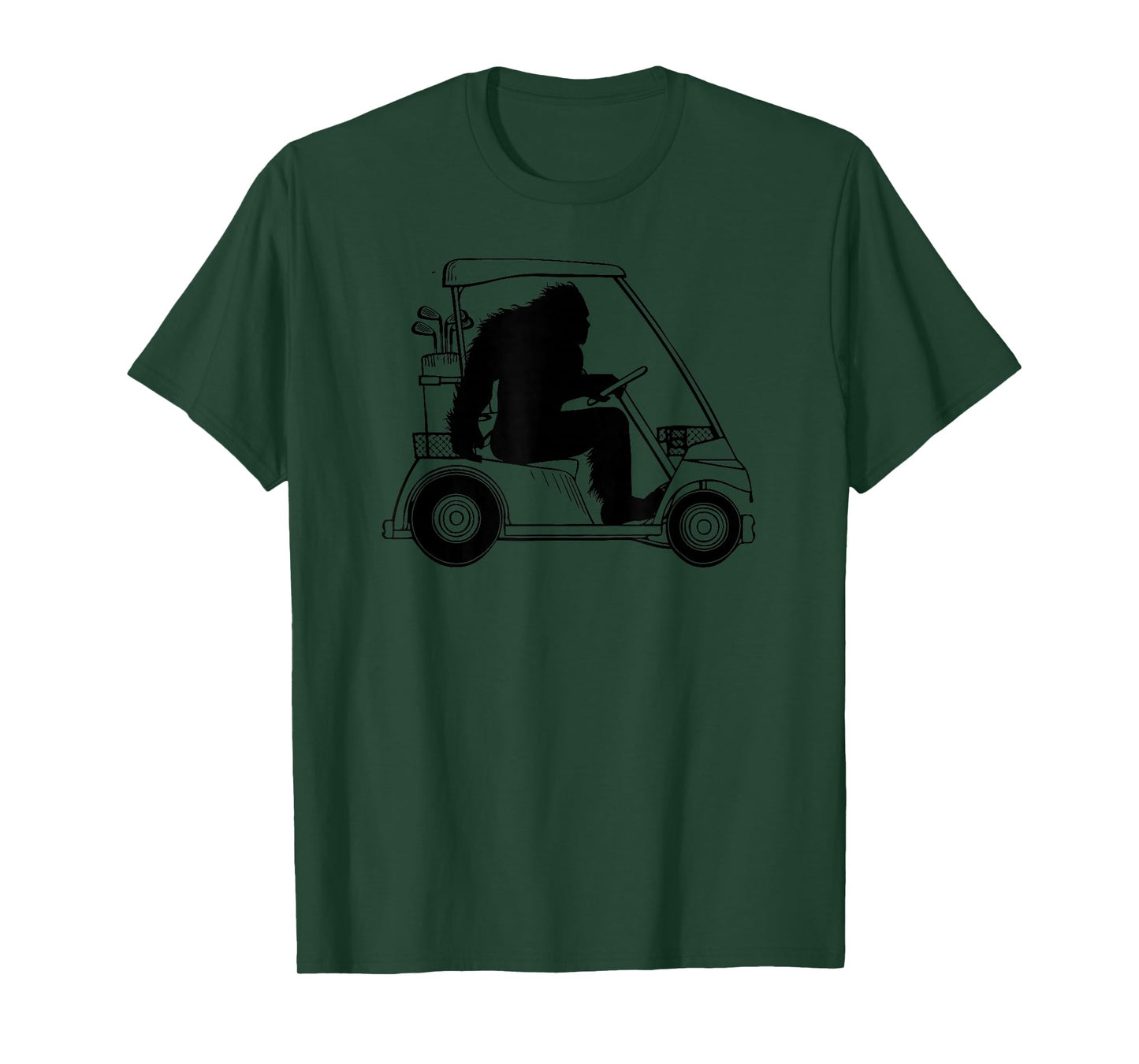 Bigfoot Golf Tee, Sasquatch Driving Golf Cart Shirt Apparel T-Shirt
