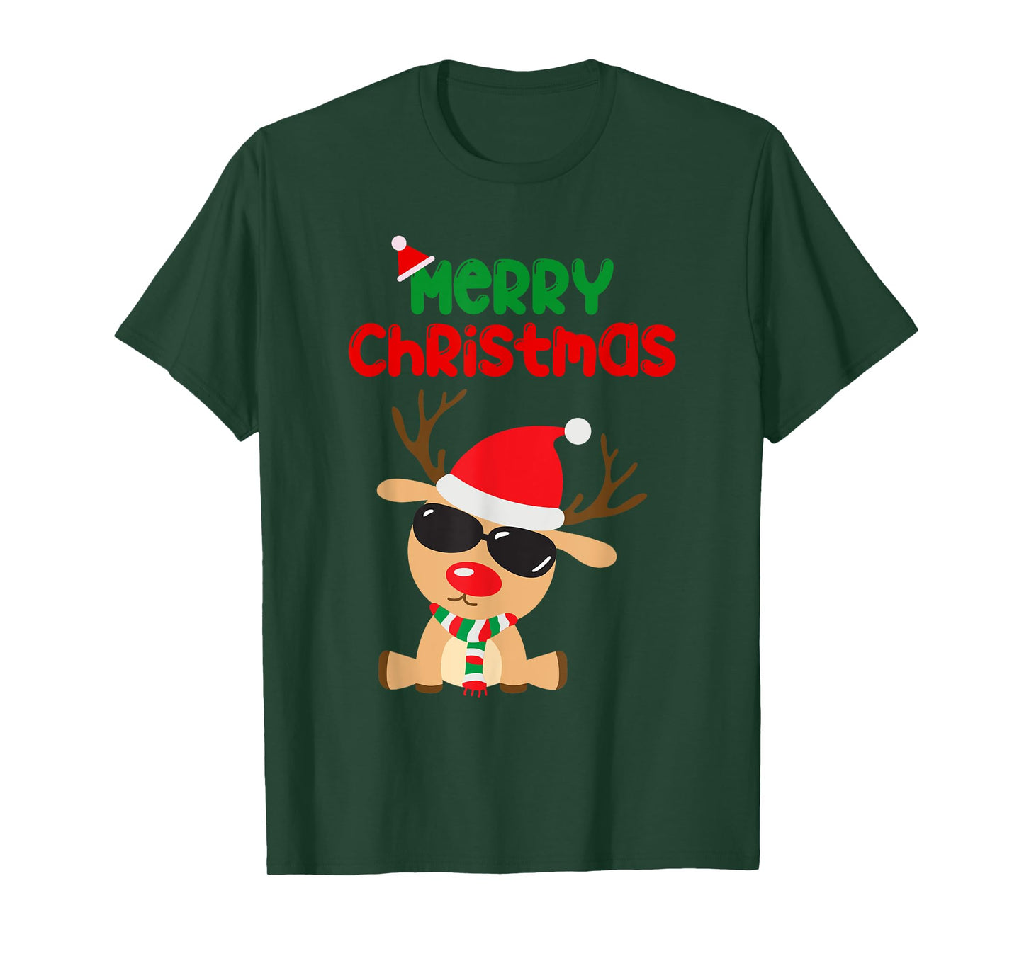 Merry Christmas Reindeer Xmas Family 2024 Men Women Tee T-Shirt