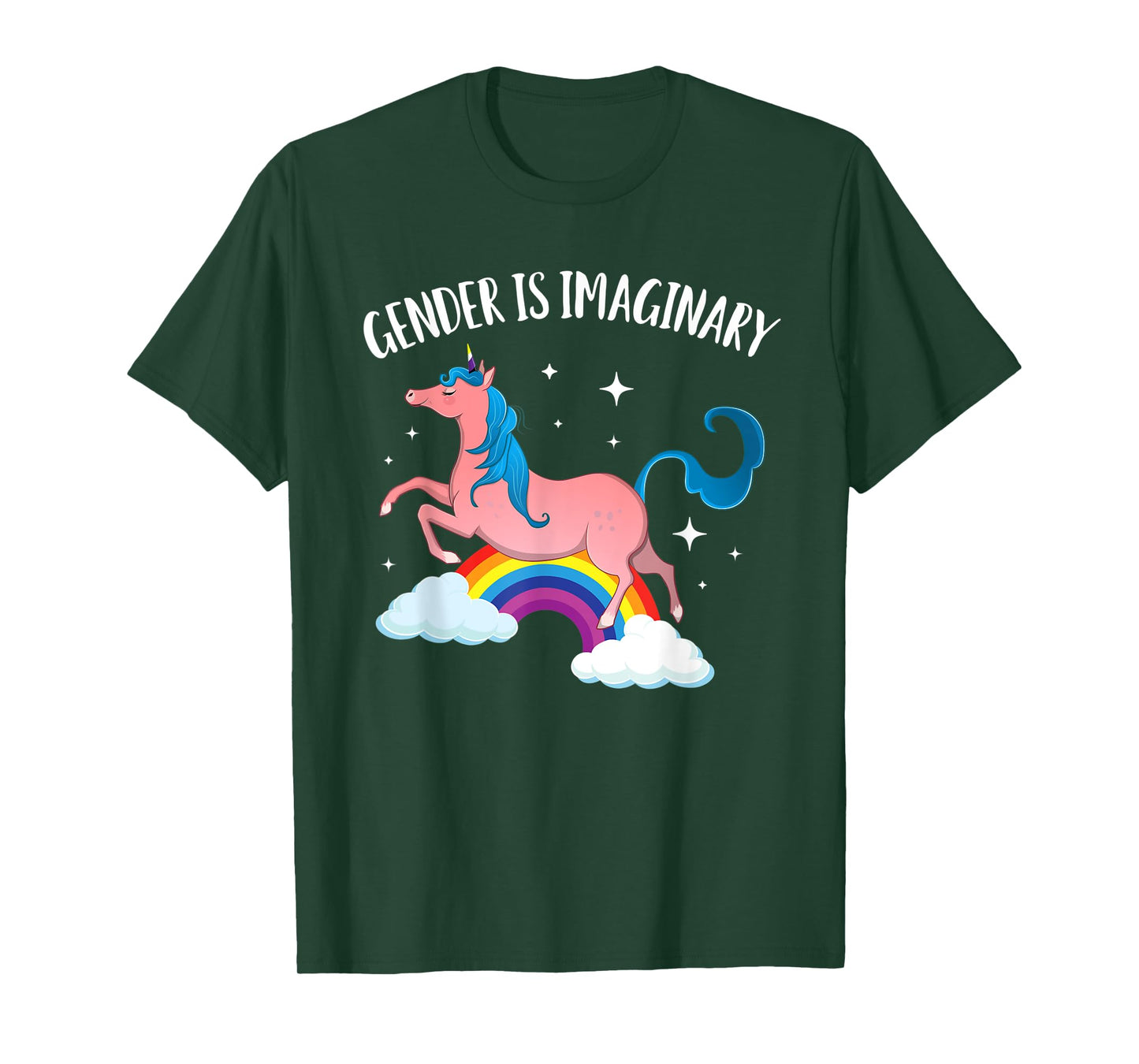 Gender Is Imaginary Non-Binary Unicorn Genderqueer T-Shirt