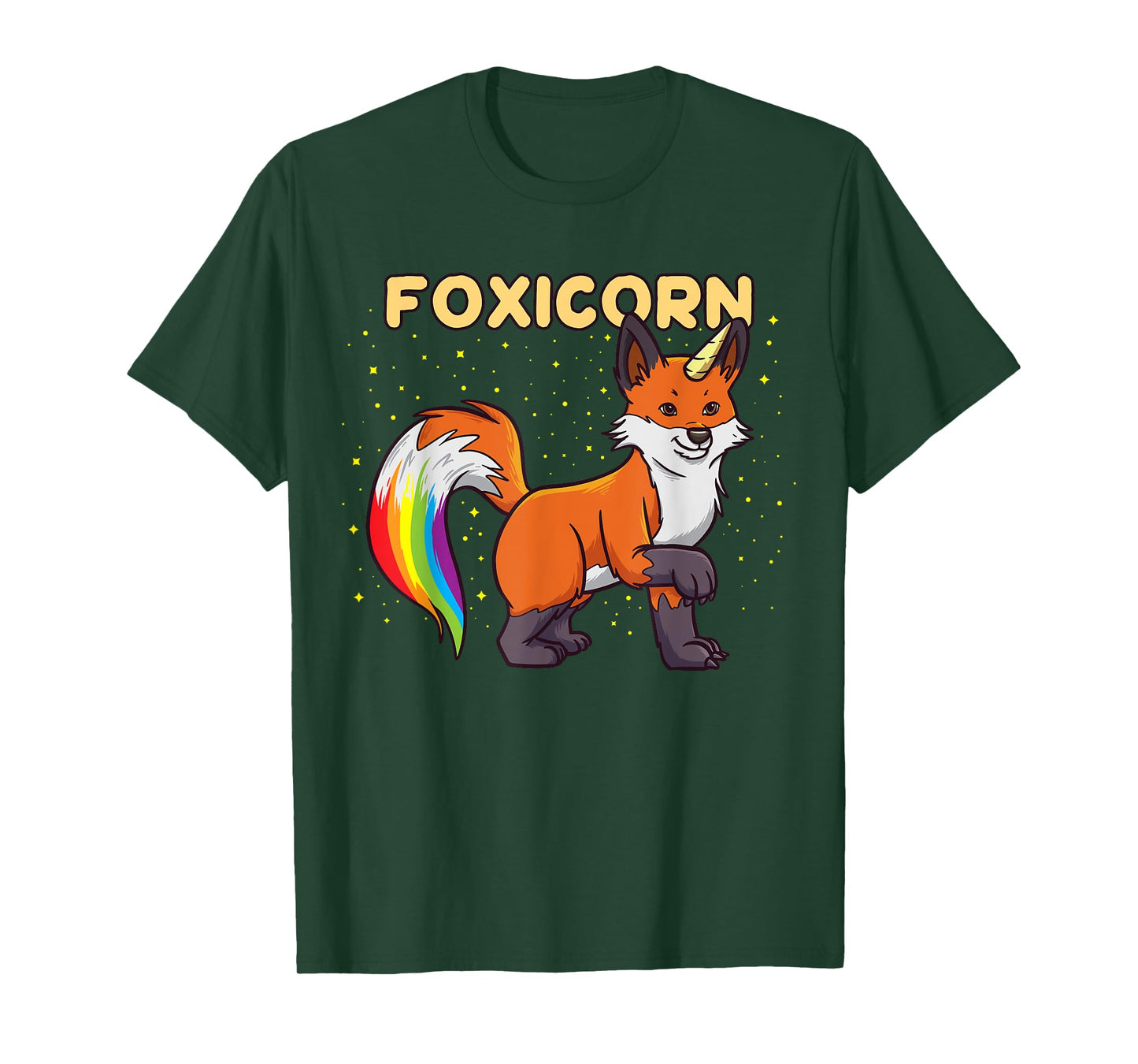 Foxicorn - Magical Kawaii Fox Unicorn Rainbow Animal T-Shirt